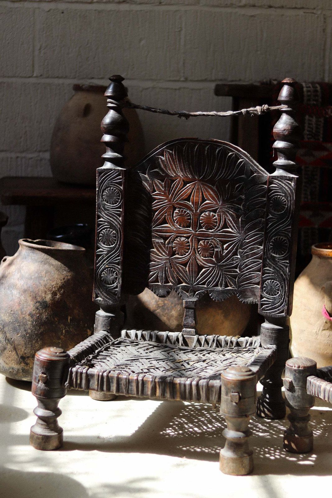 Near Pair Of 19th Century Swat Valley Pidha Chairs photo furniture