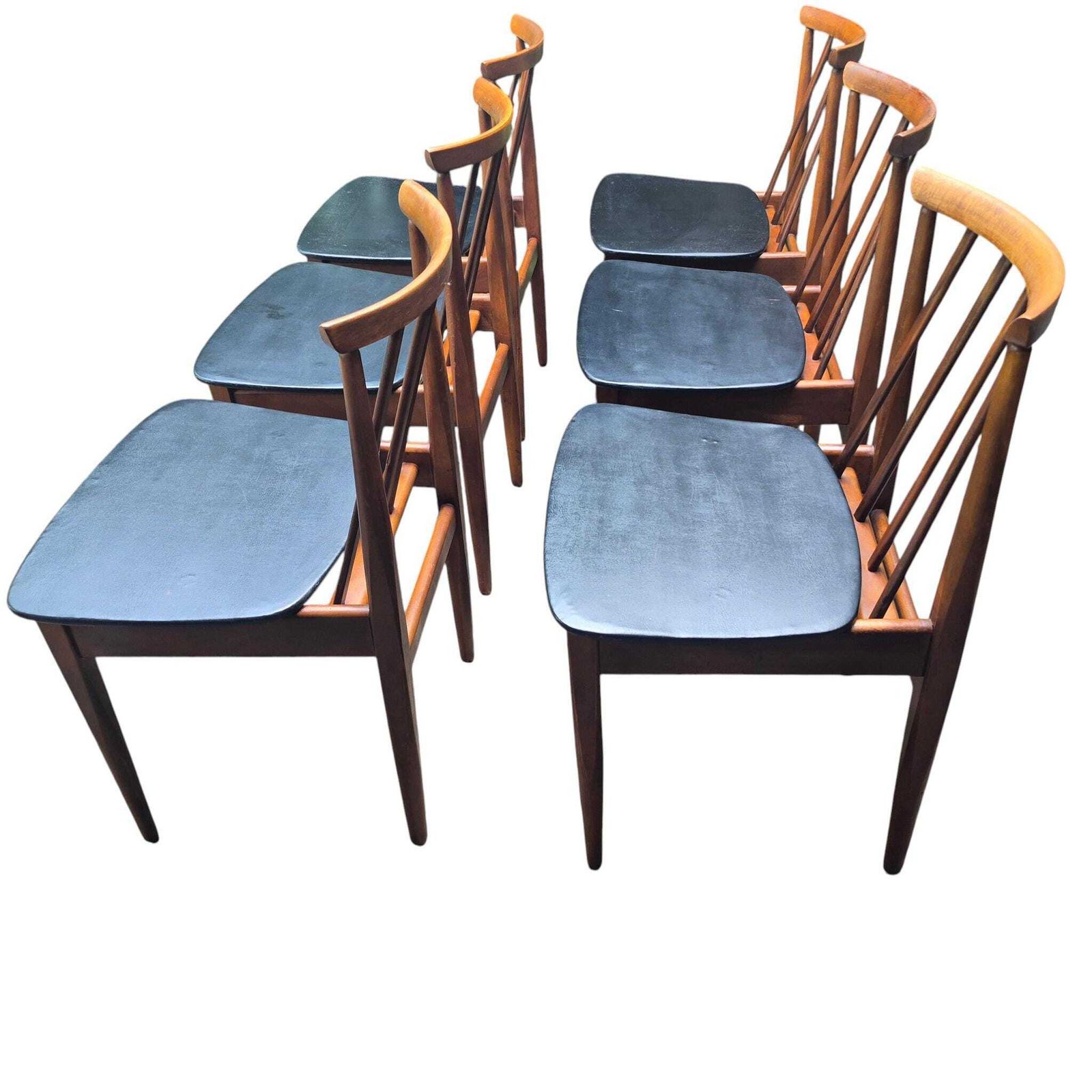 Set Of 6 Vintage Elliots Of Newbury Dining Chairs | Mid Century Teak Dining Chairs | Eon Dining Set | Retro Scandinavian Style Seating photo vinterior