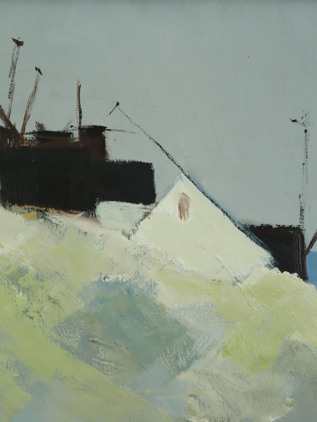 Kunst Cliffside Houses, olieverfschilderij photo