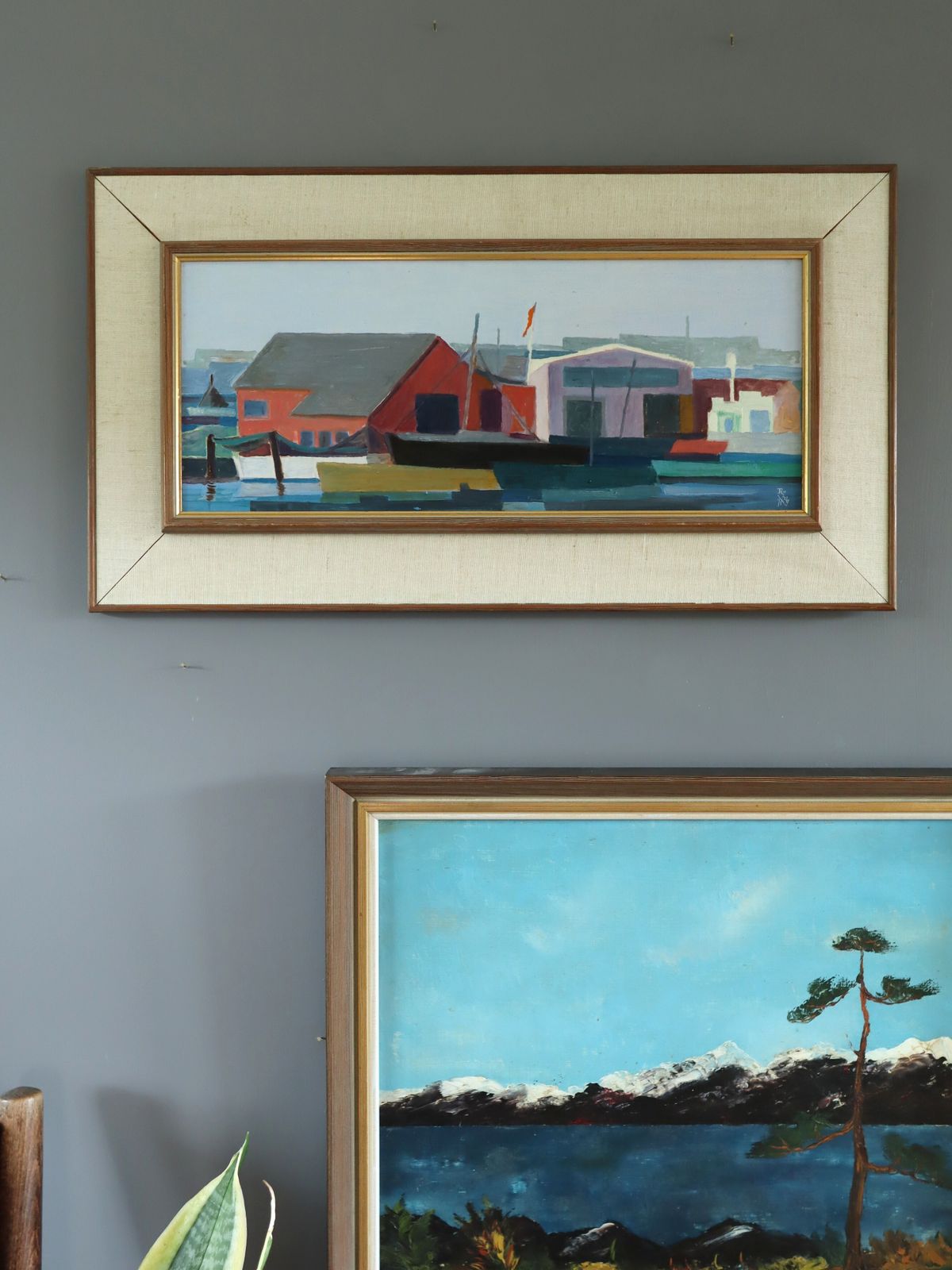 The Colourful Harbour  Oil Painting photo for sale