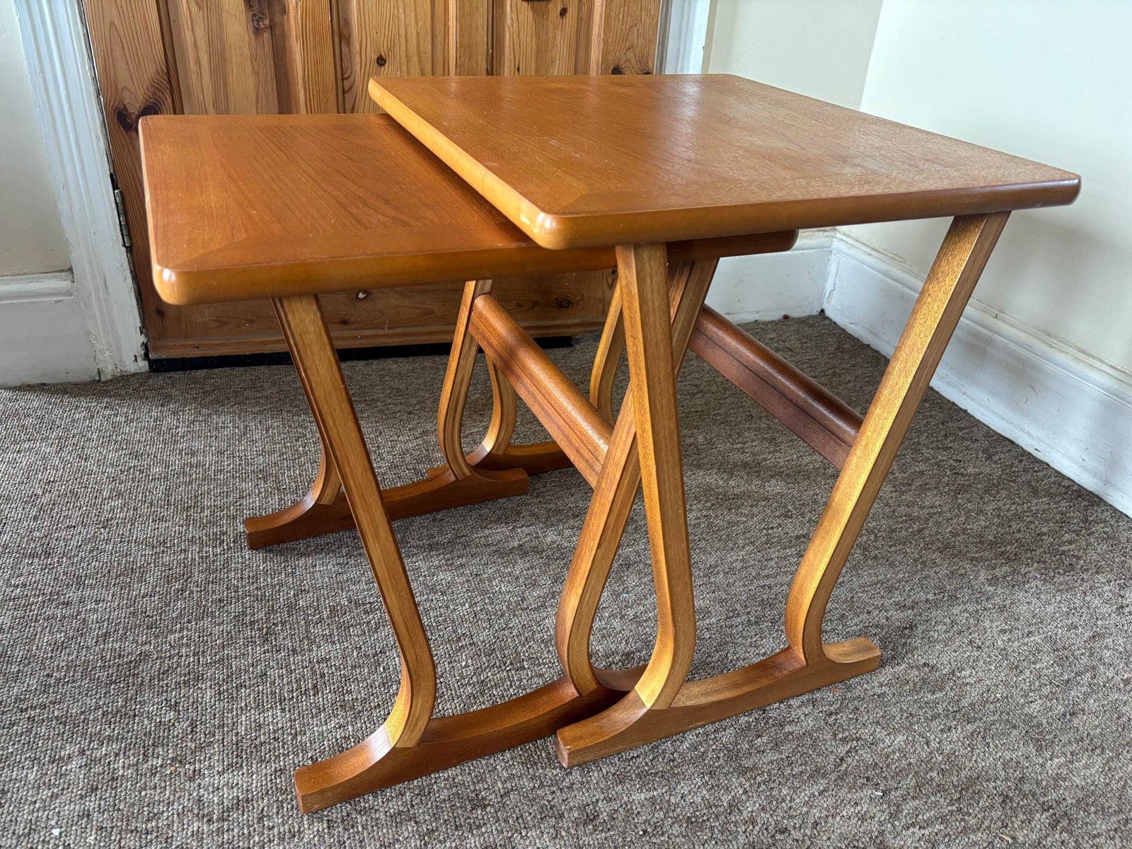 Parker Knoll Mid Century Teak Nest Of 2 Tables.