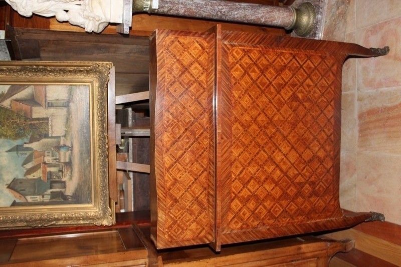 Louis XV Cabinet In 19th Marquetry photo buy