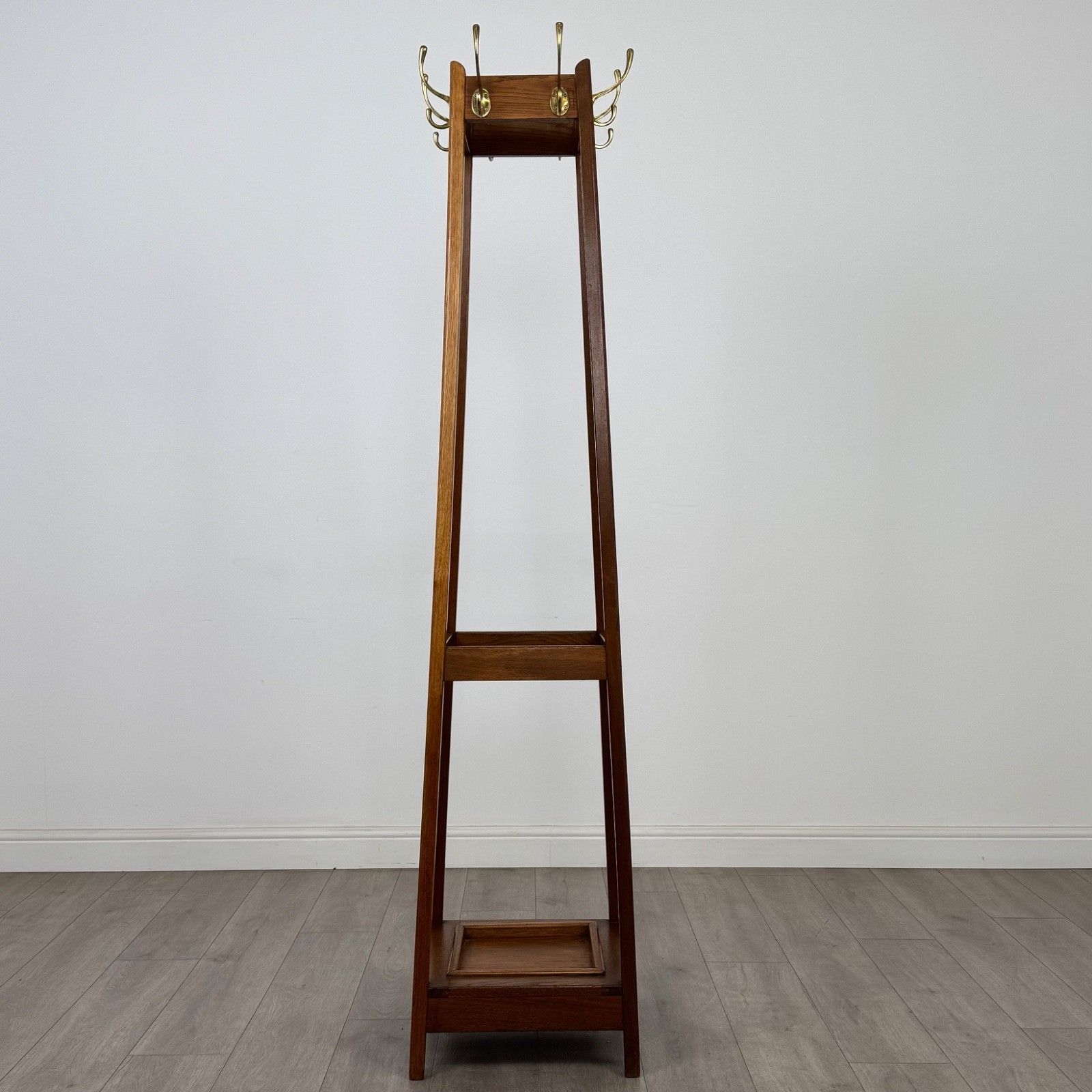 Antique 20th Century Arts & Crafts Style Coat Stand In Oak ( Af 5700 ) photo for sale