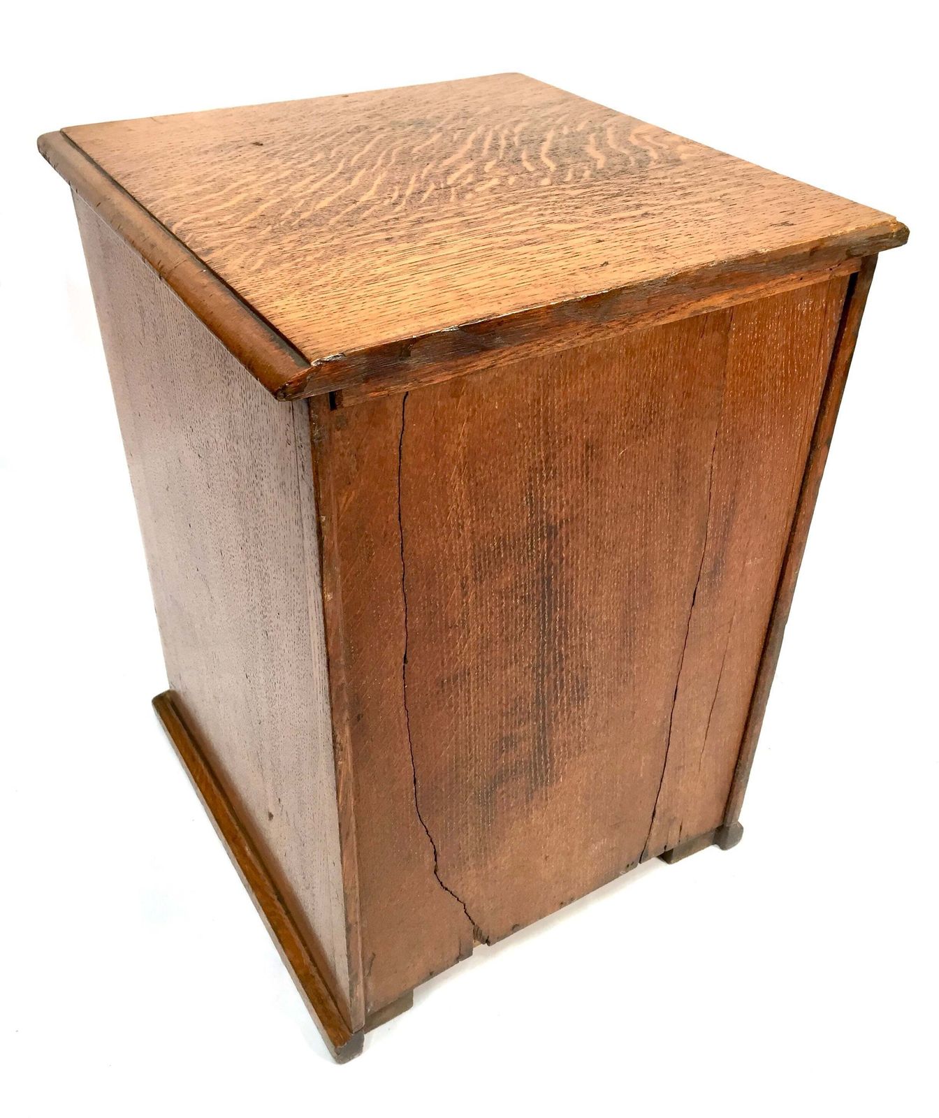 photo vinterior Antique Wooden Oak Tabletop Desk Filing Chest Of Drawers Cabinet Box C1900