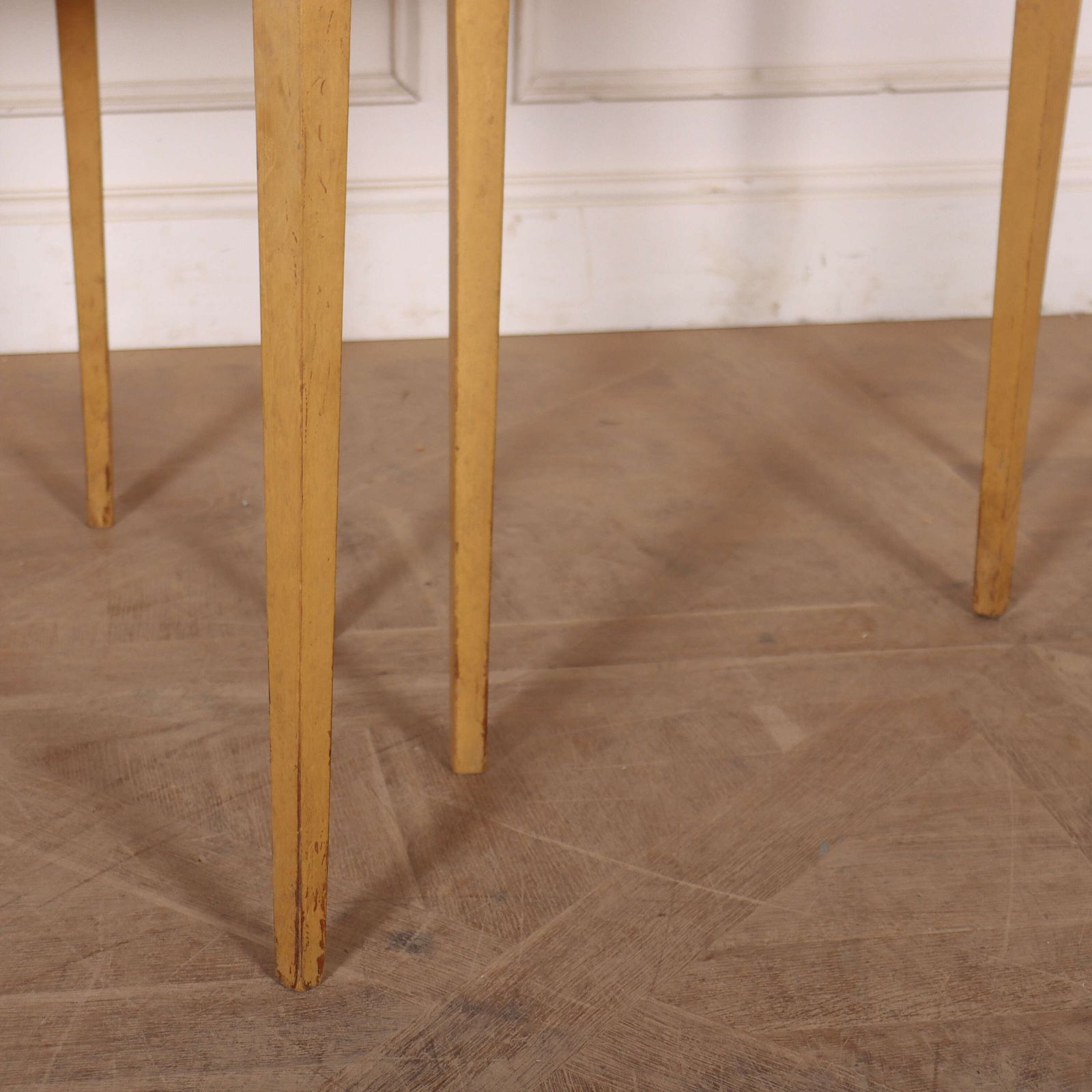 Small Pair Of Painted Demi Lune Console Tables photo Furniture