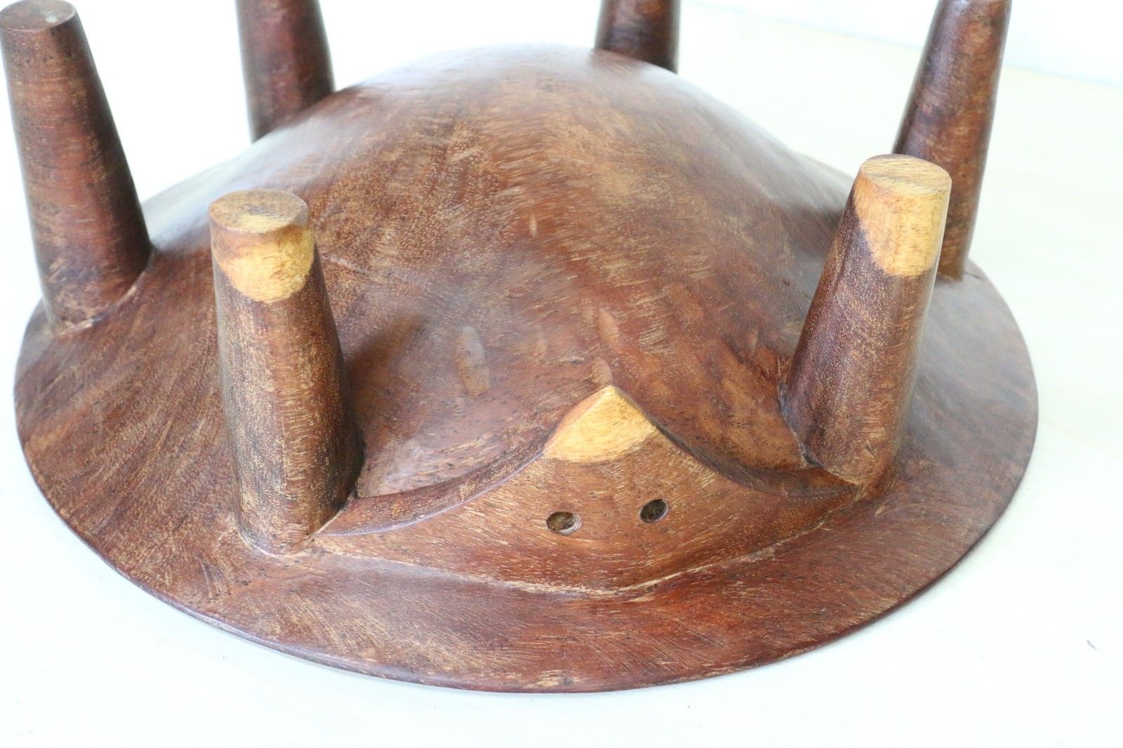 Vintage Melanesian Fijian Kava Bowl 39cm Diameter Carved From One Piece Of Wood photo vintage