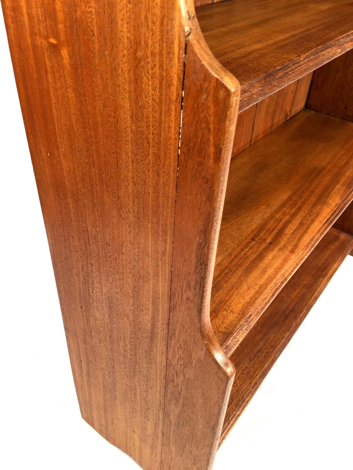Antique Wooden Solid Pine Bookcase / Book Shelf Display Rack Freestanding C.1950 photo furniture