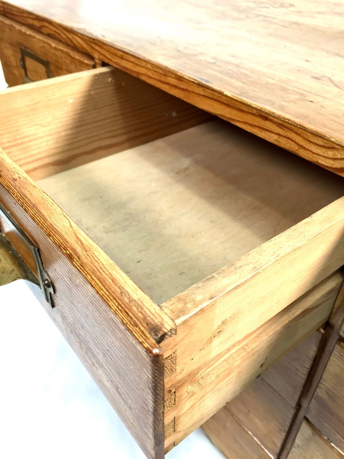 Antique Wooden Large Tabletop Filing Cabinet Drawers / Storage Box 20th Century photo 399.0