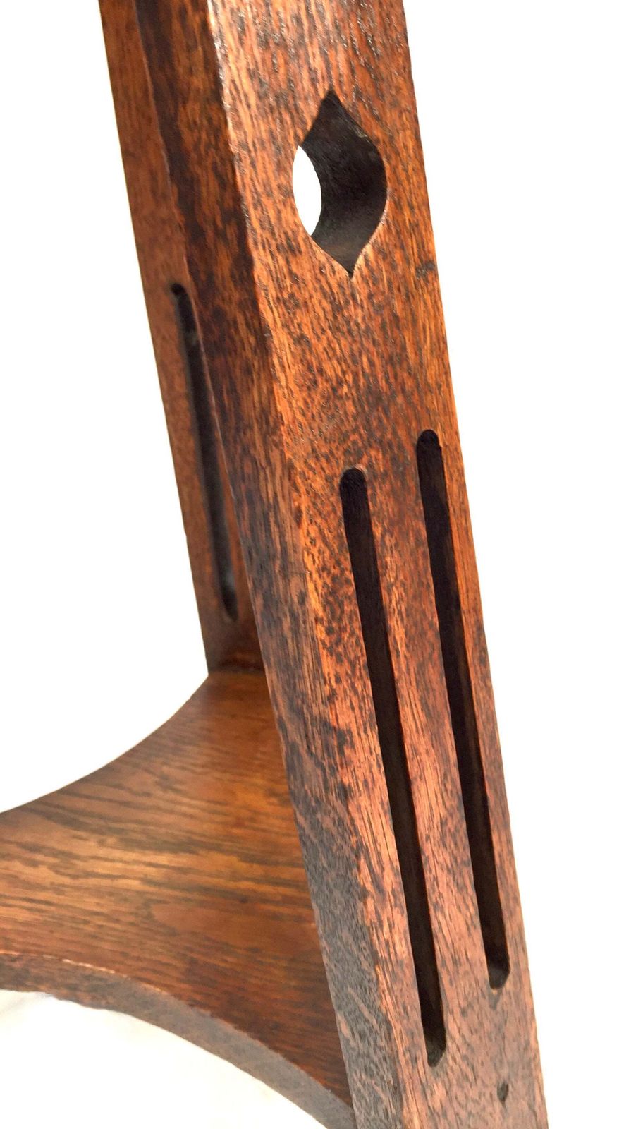 Antique Oak Wooden Carved Arts & Crafts Side Lamp Table / Plant Stand C.1930 photo buy