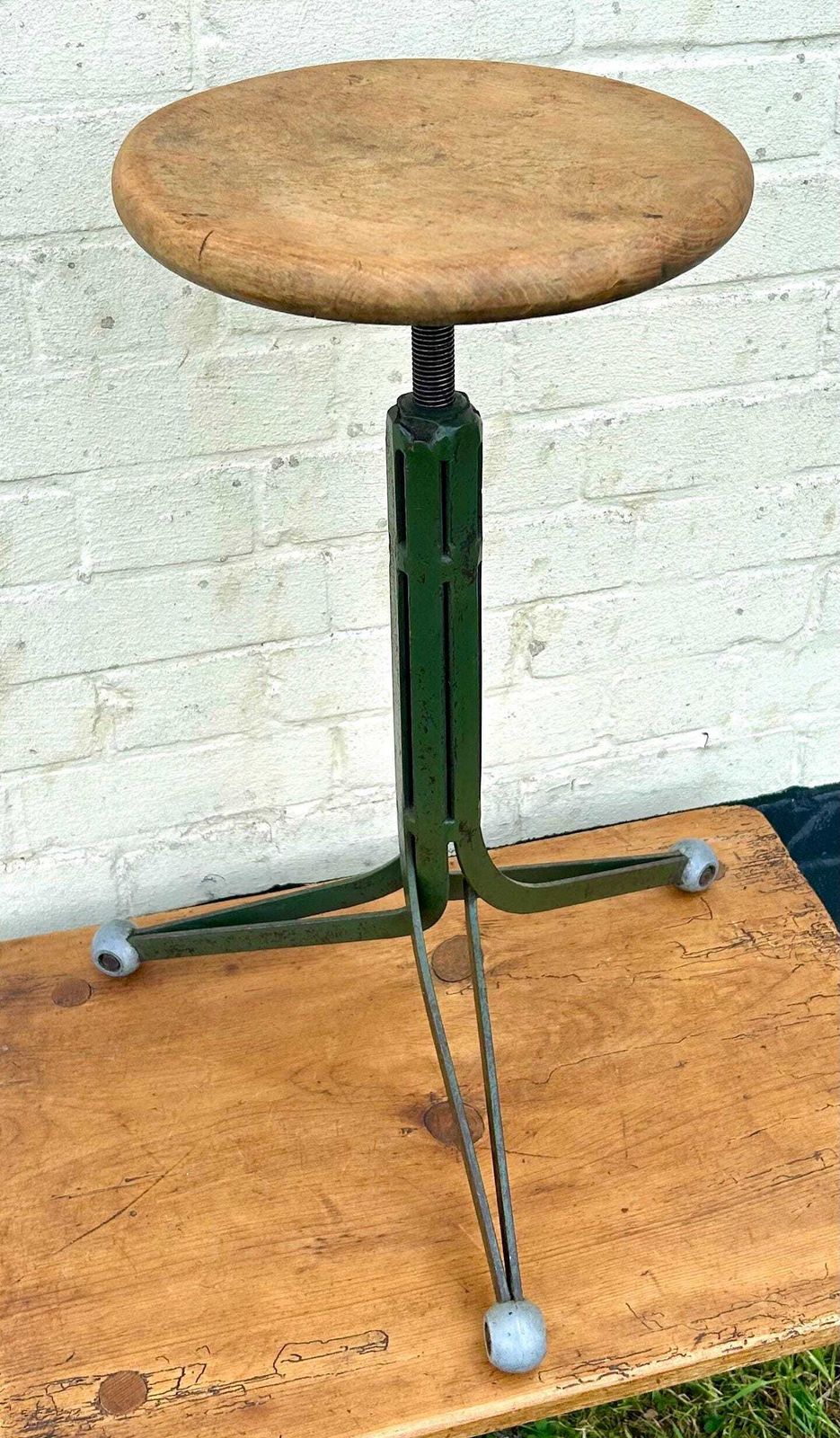 Rubery Owens Blade Machinist Industrial Stool Office Desk Kitchen Chair Vintage Retro Decor Seating Factory photo Furniture