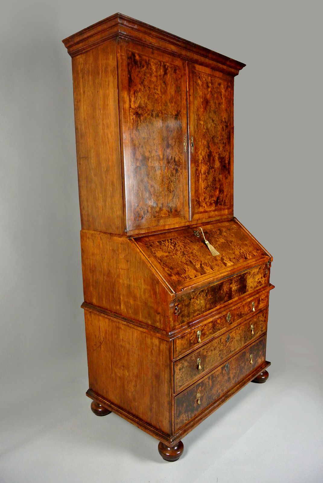 Exemplary George I Mulberry Bureau Bookcase C. 1720 photo 21000.0