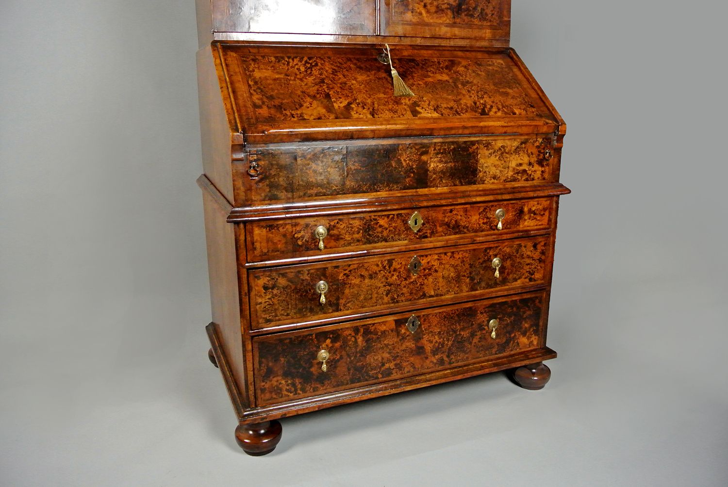21000.0 Exemplary George I Mulberry Bureau Bookcase C. 1720 photo