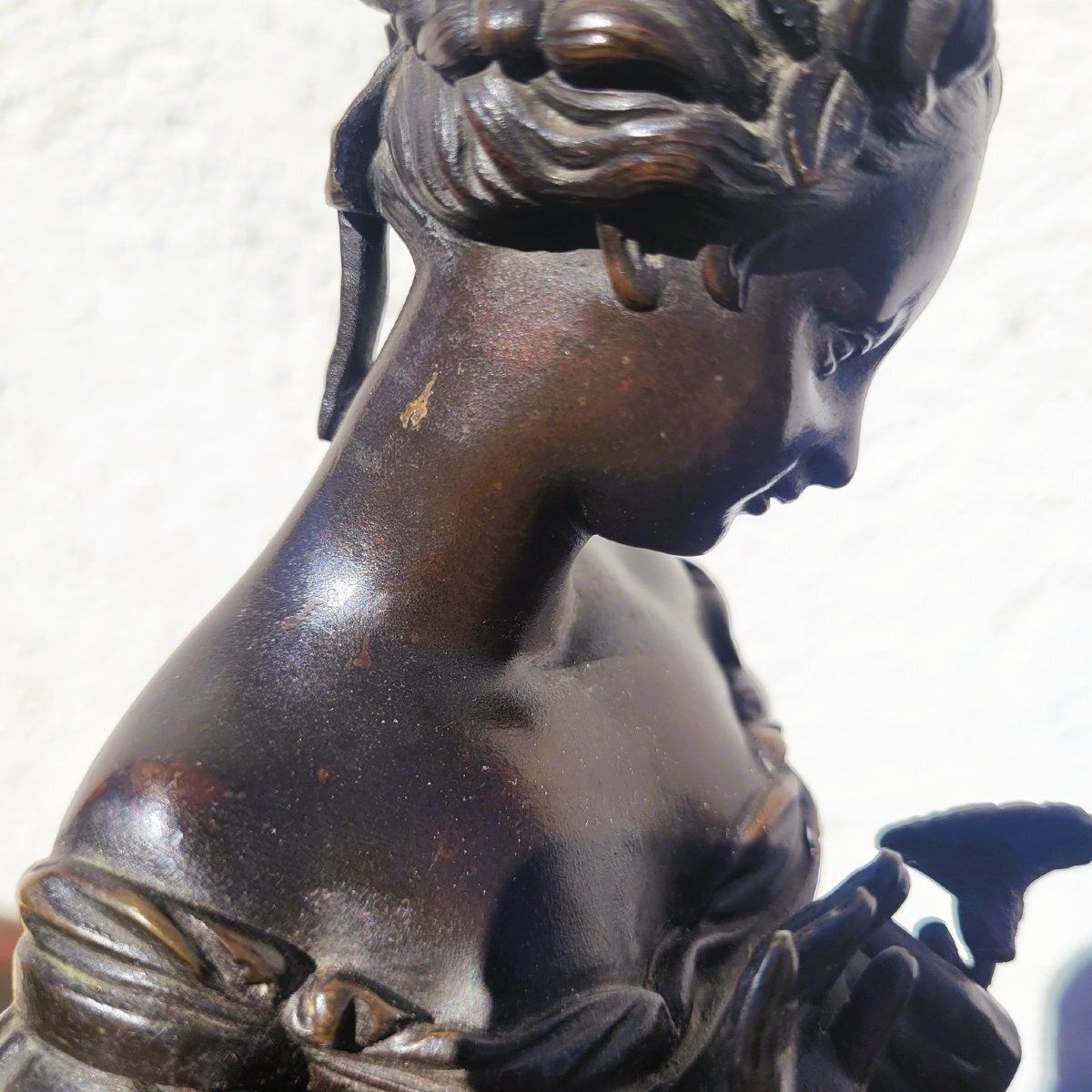 Art Bronze Couple Of Gallant Lovers, H 31cm, 19th Century photo