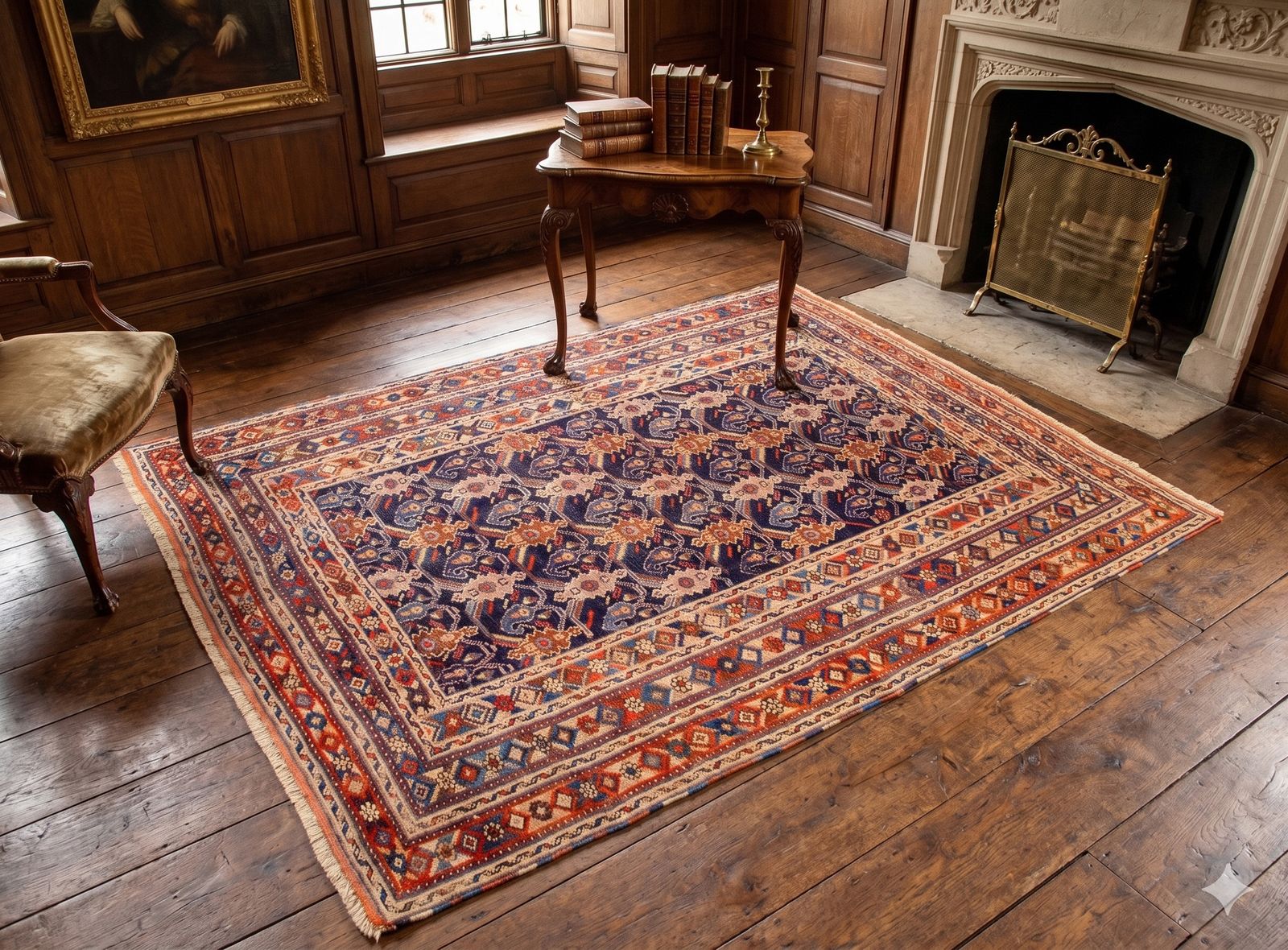Antique Afshar Rug 166x123cm, 1900s photo furniture