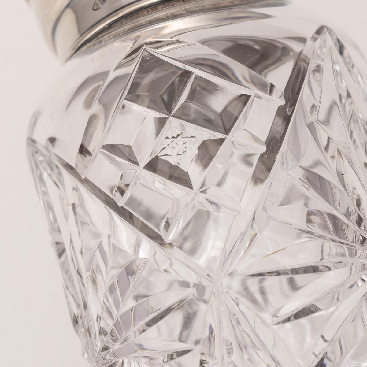 2441.0 Antique Silver Mounted Guilloché Enamel Jar By Adie Brothers, 1927 photo