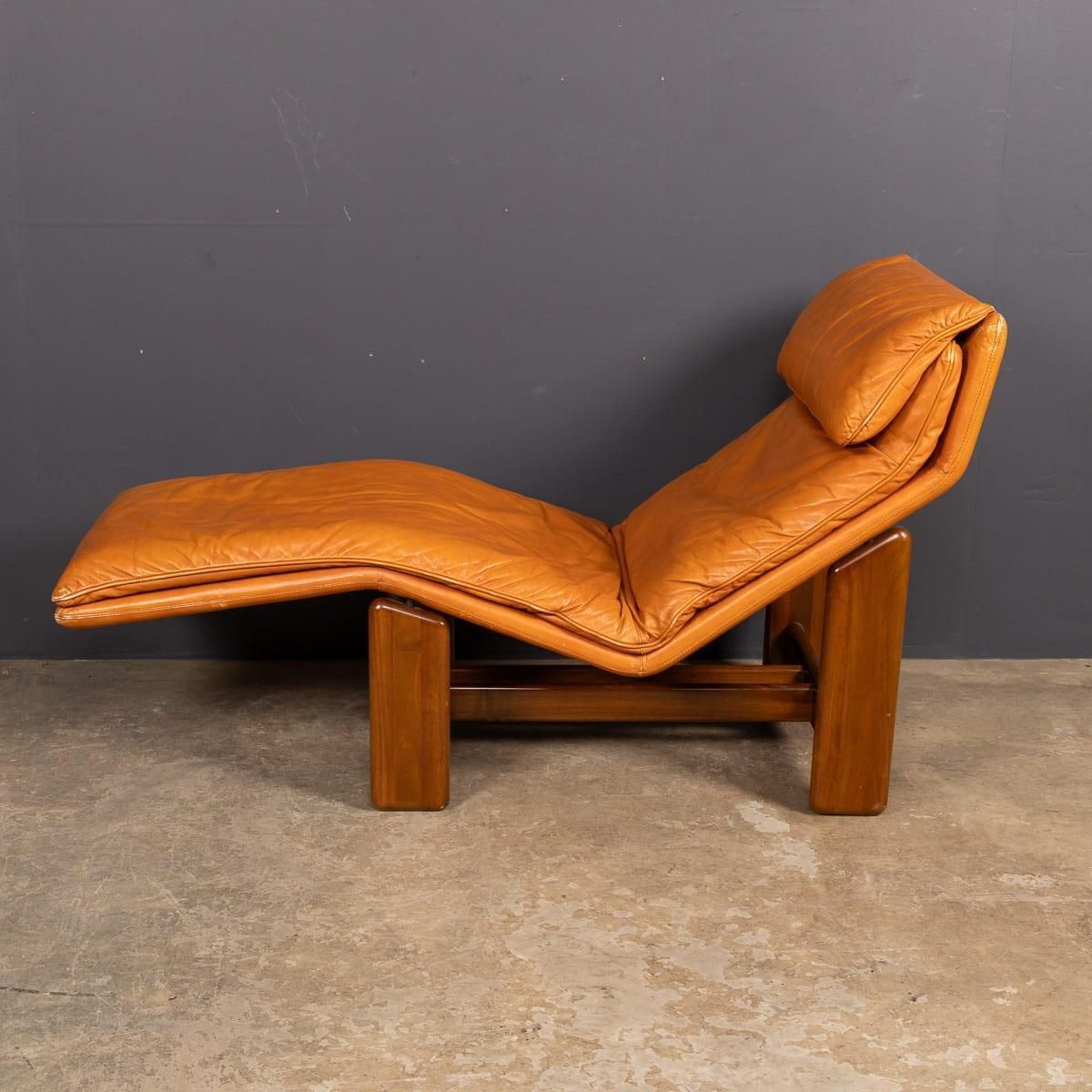 20thc Italian Periplo Leather Chaise Longue By Tarcisio Colzani For Mobil Girgi photo Furniture