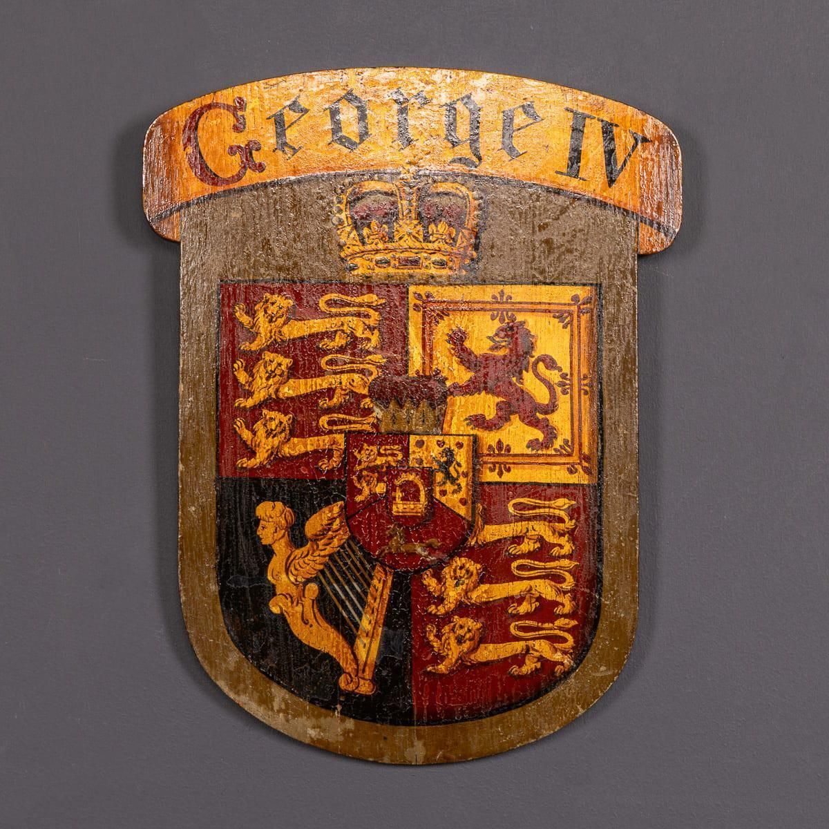 Pair Of 18thc English Hand Painted King George II & King George IV Shields photo furniture