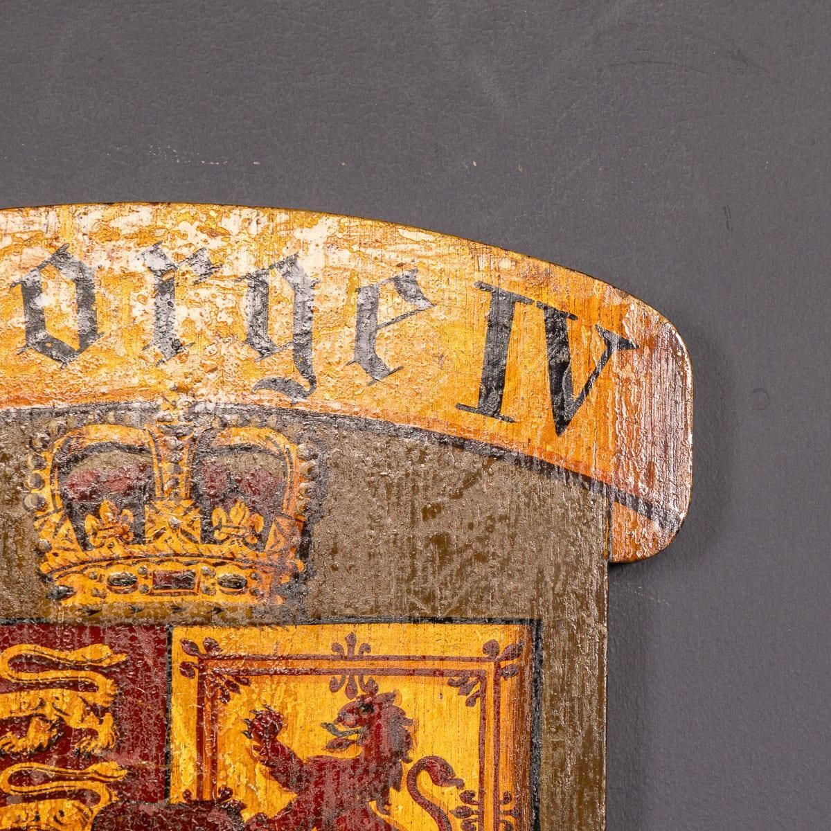 Pair Of 18thc English Hand Painted King George II & King George IV Shields photo 2543.0