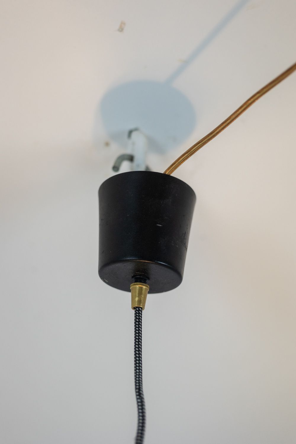 Suspension In Black Lacquered And Chrome Metal. 1960s. photo vinterior
