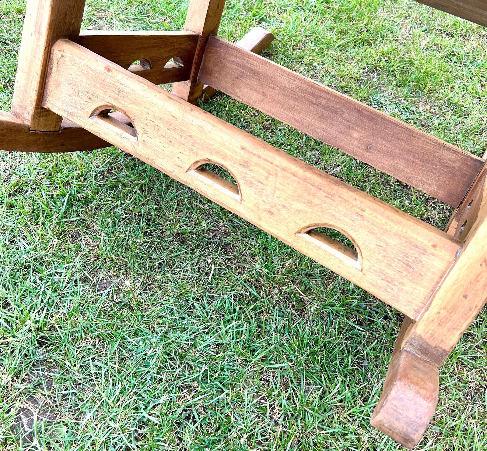 Gothic Pine Rocking Chair Monk Lambing Pew Bench Church Wooden Hall Vintage Antique Industrial Seating Settle Victorian Porch photo buy