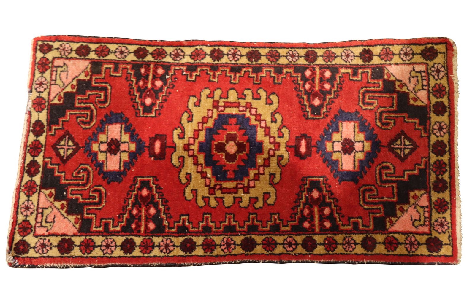 Antique Caucasian Tribal Hand Knotted Rug With Animal Motifs, Late 19th / Early 20th Centu photo Textiles