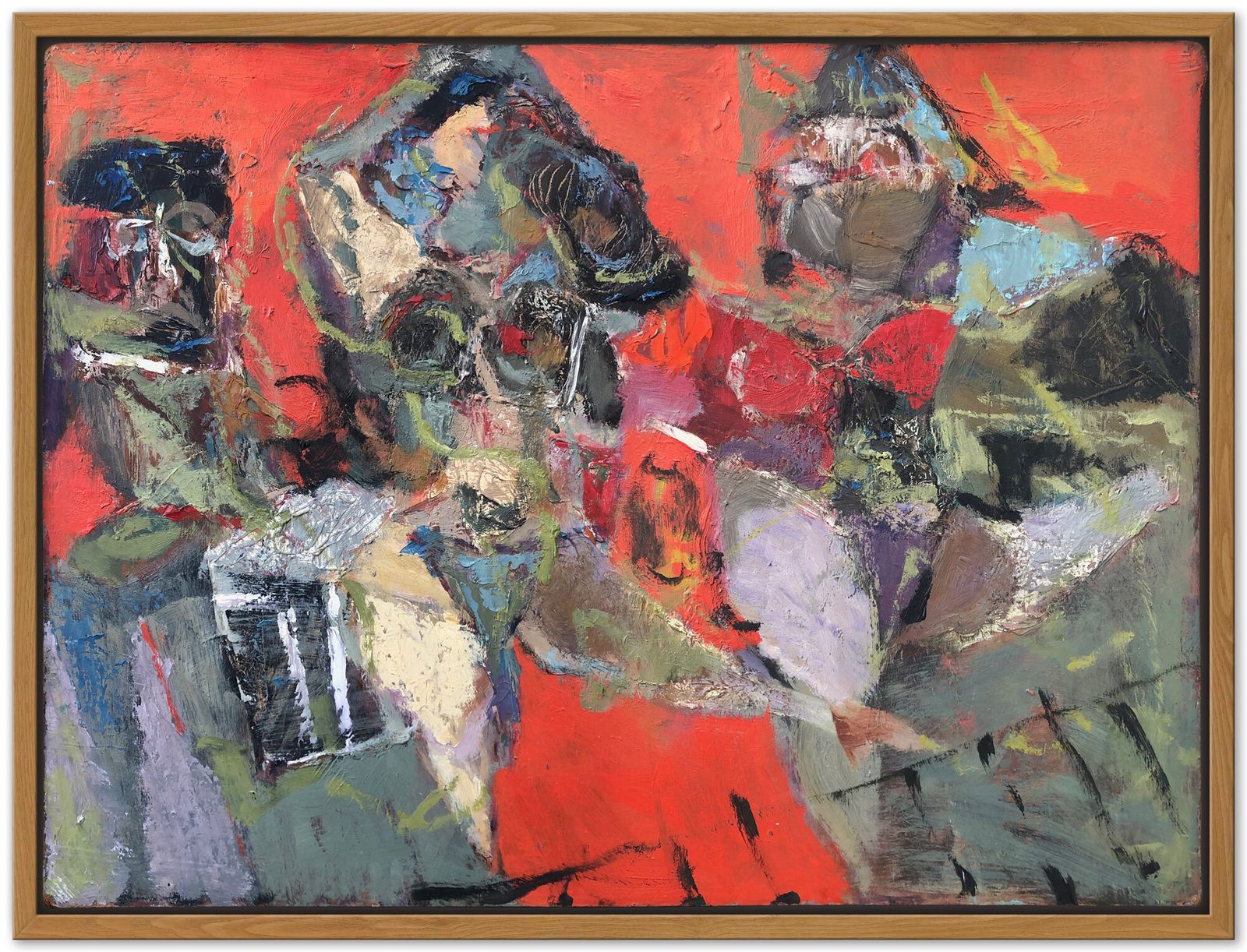 Very Fine Outsider Artist Oil On Canvas, English, 1990s