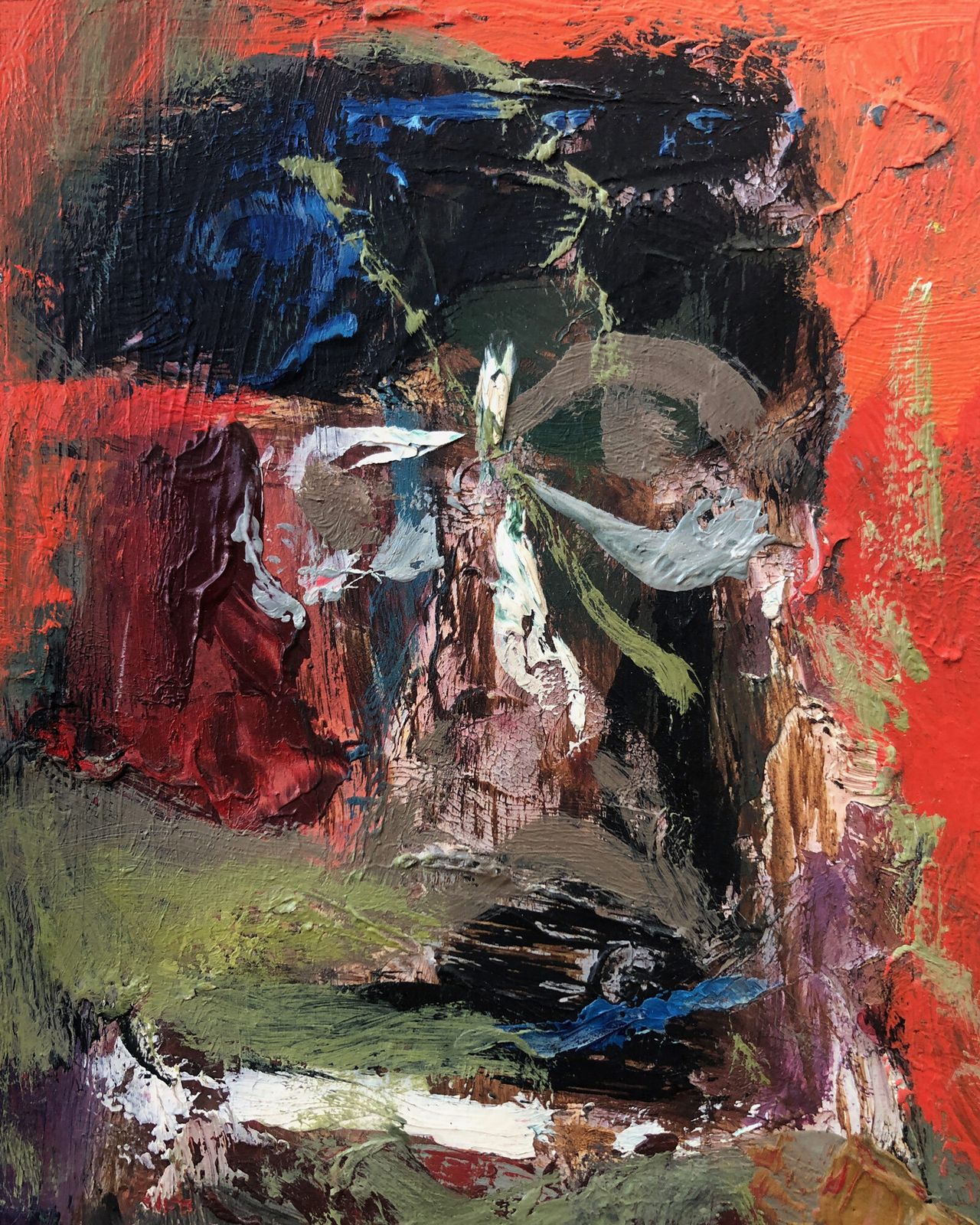 Very Fine Outsider Artist Oil On Canvas, English, 1990s photo furniture