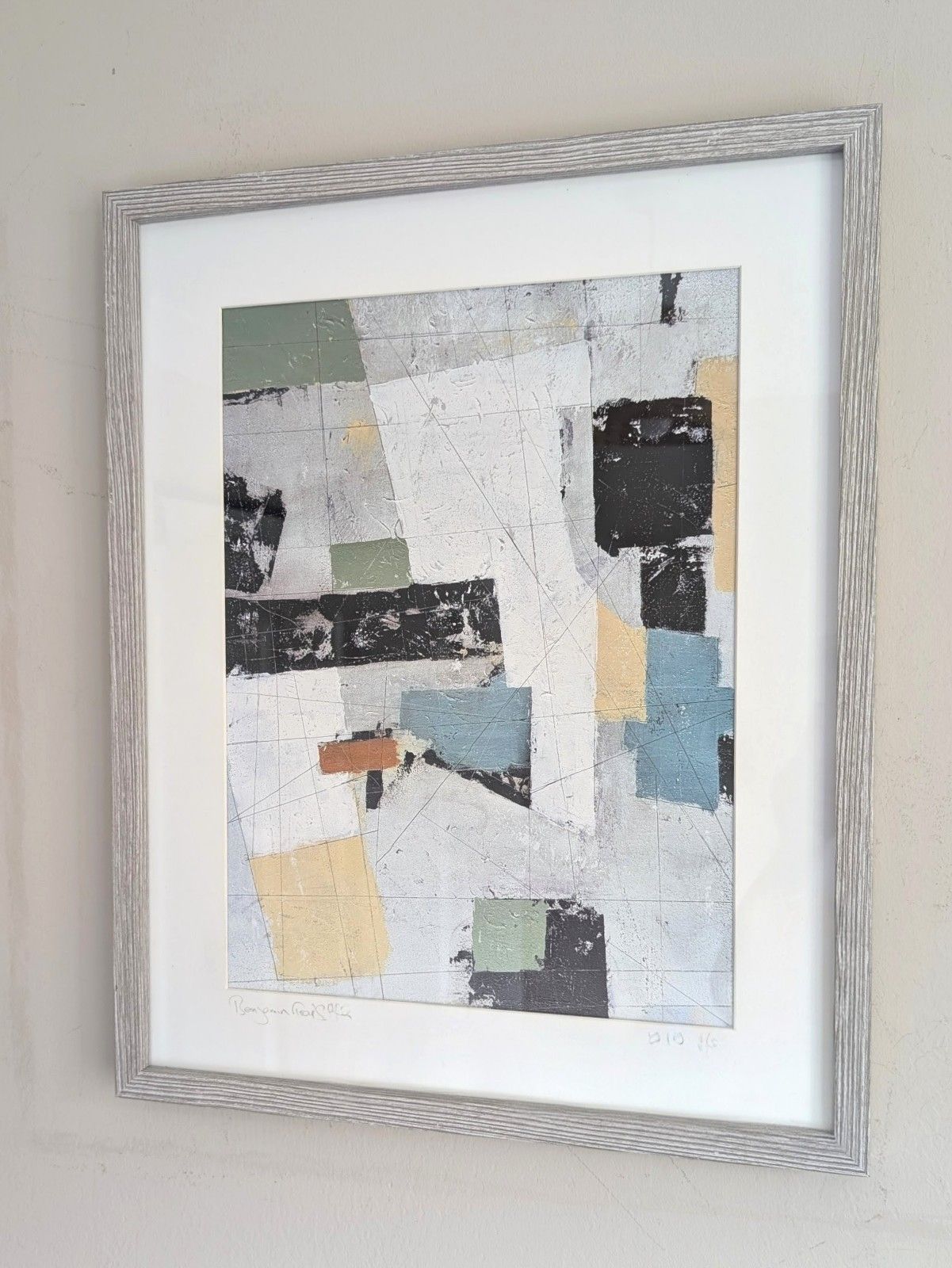 Signed Limited Edition Framed Print By Benjamin Frais Geometric Abstract Art F2 photo for sale