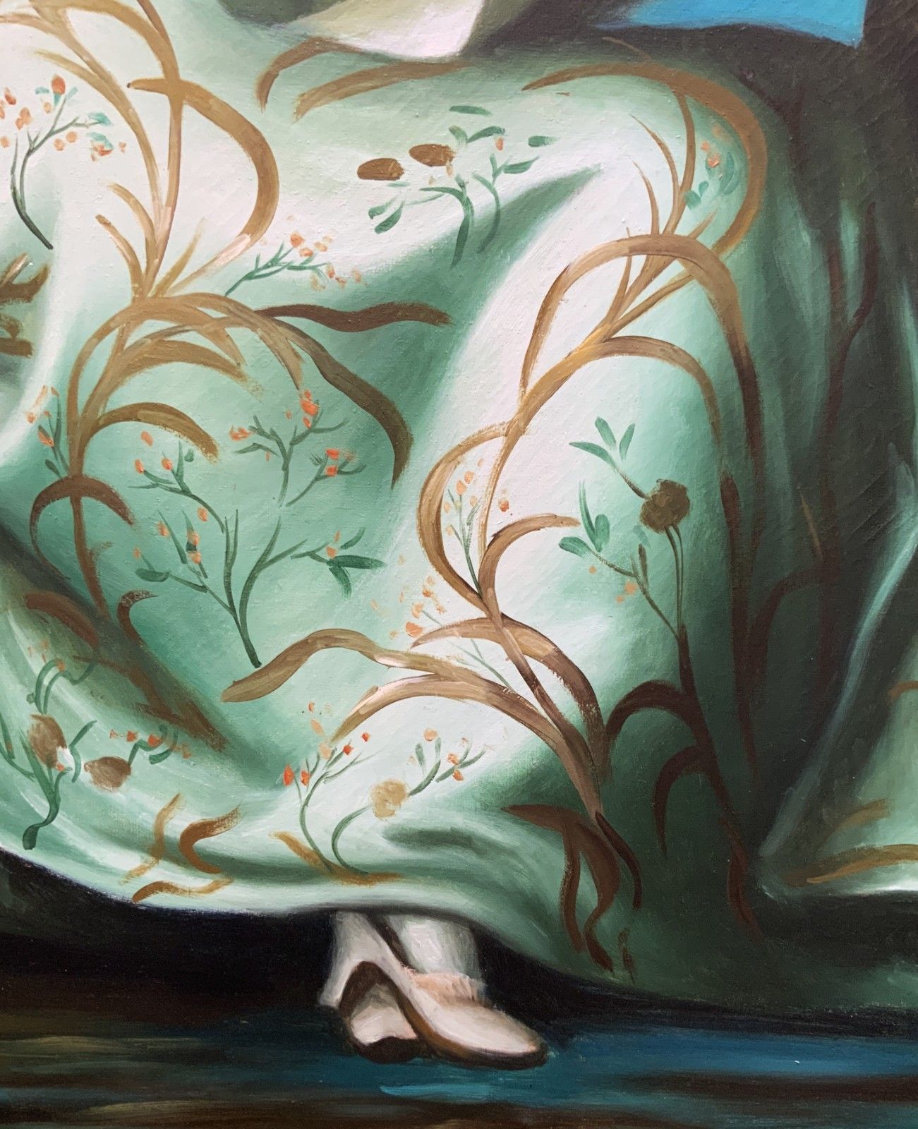 photo for sale Large Magnificent Oil Portrait Painting 18thc Georgian Style Antique (2 Of 2)