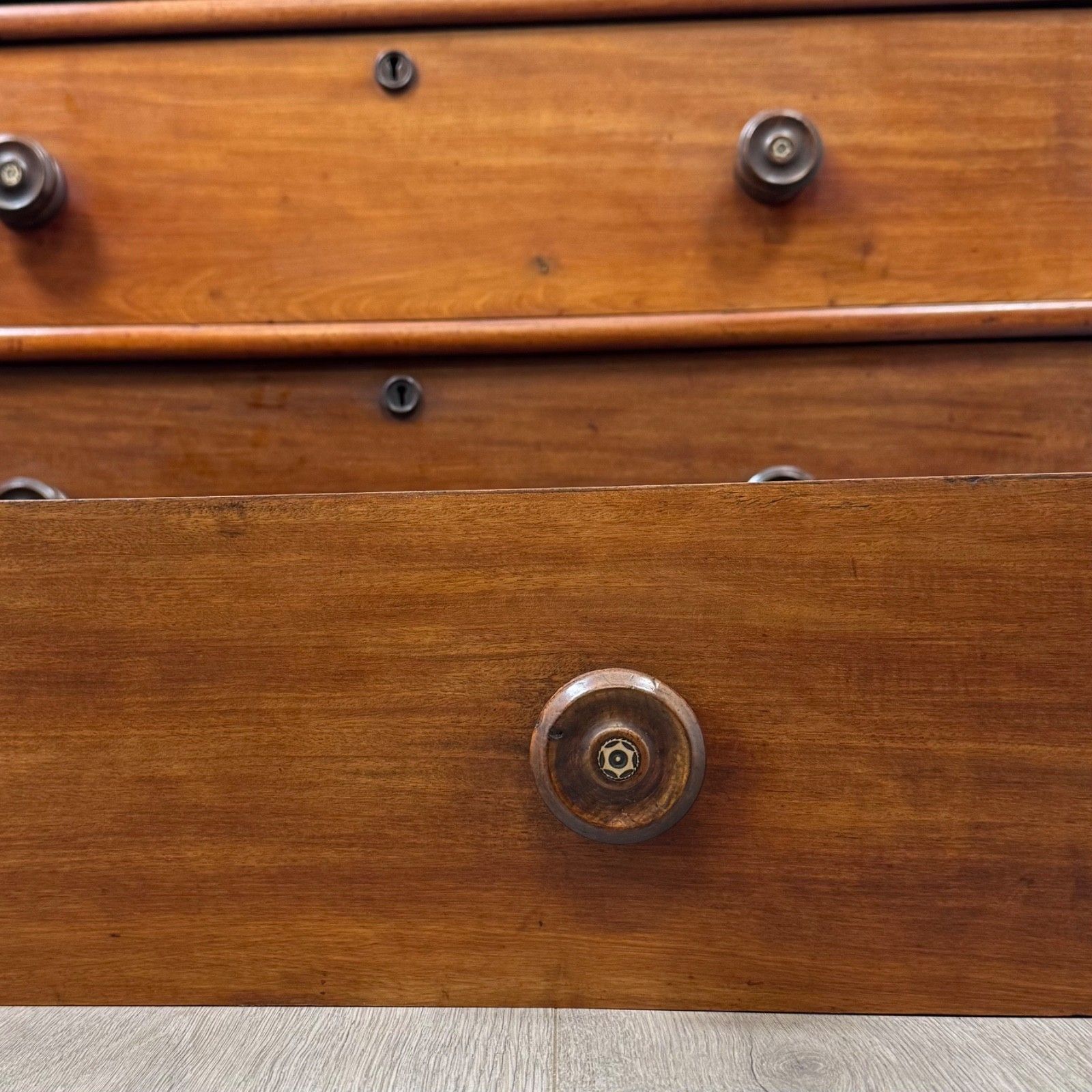 Furniture Antique 19th Century Victorian Mahogany Chest Of Drawers ( Af 5746 ) photo