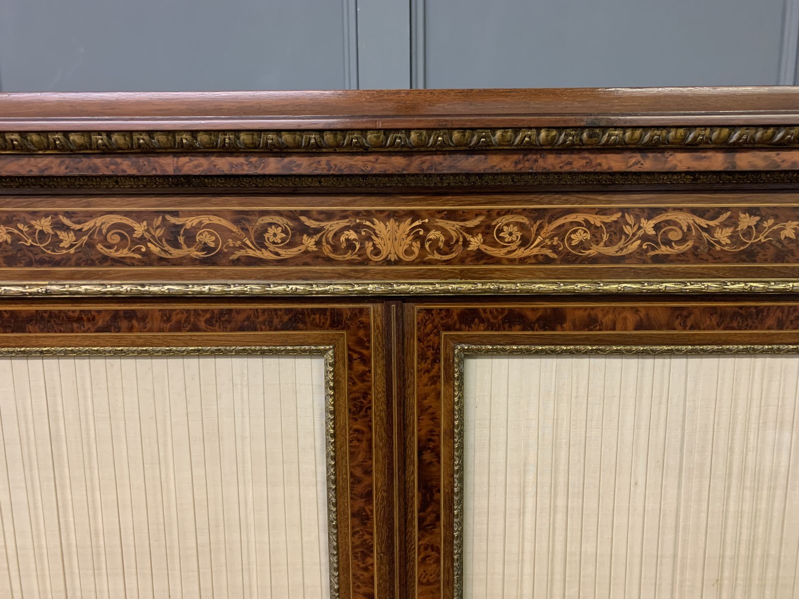Furniture Inlaid Mahogany & Amboyna 19th Century French Bookcase photo