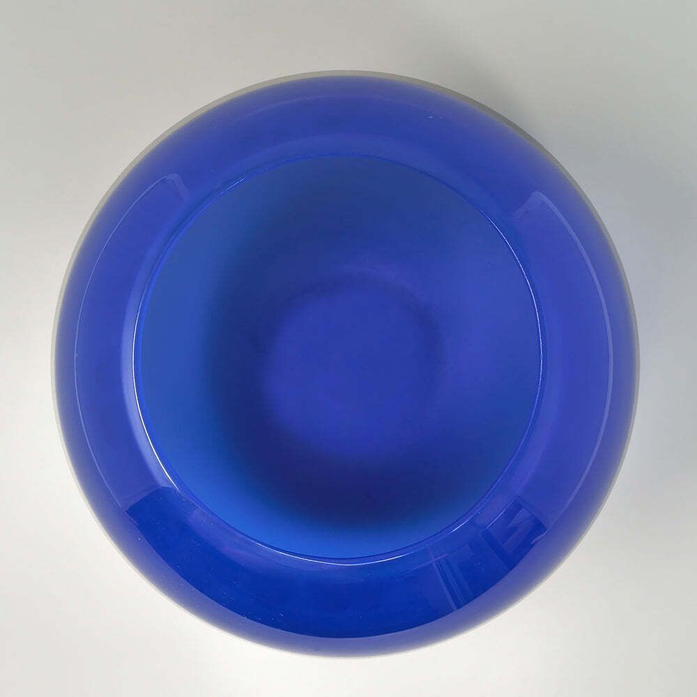 1970s Mid Century Blue Vase By Ind. Vetraria Valdarnese Made In Italy photo buy