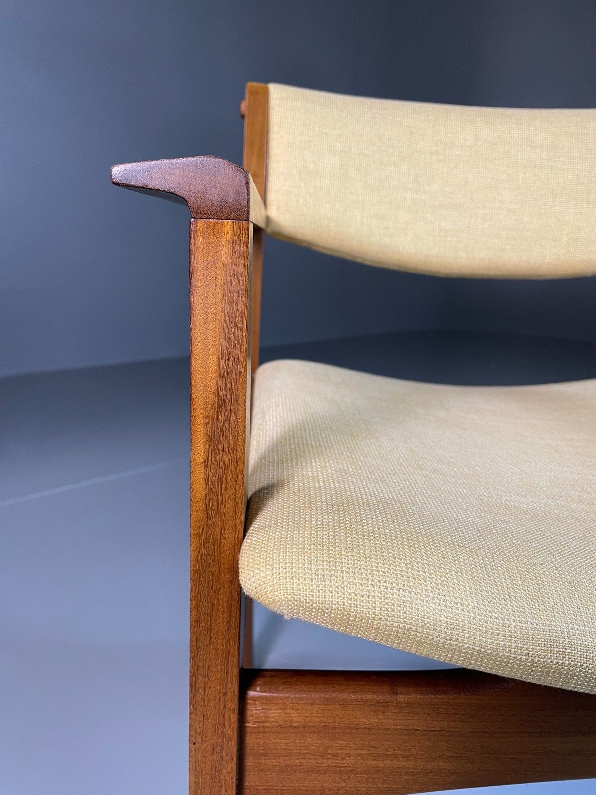 Vintage Mid Century Desk Elbow Chair Danish Teak Retro 1960s Eb06348 photo Furniture