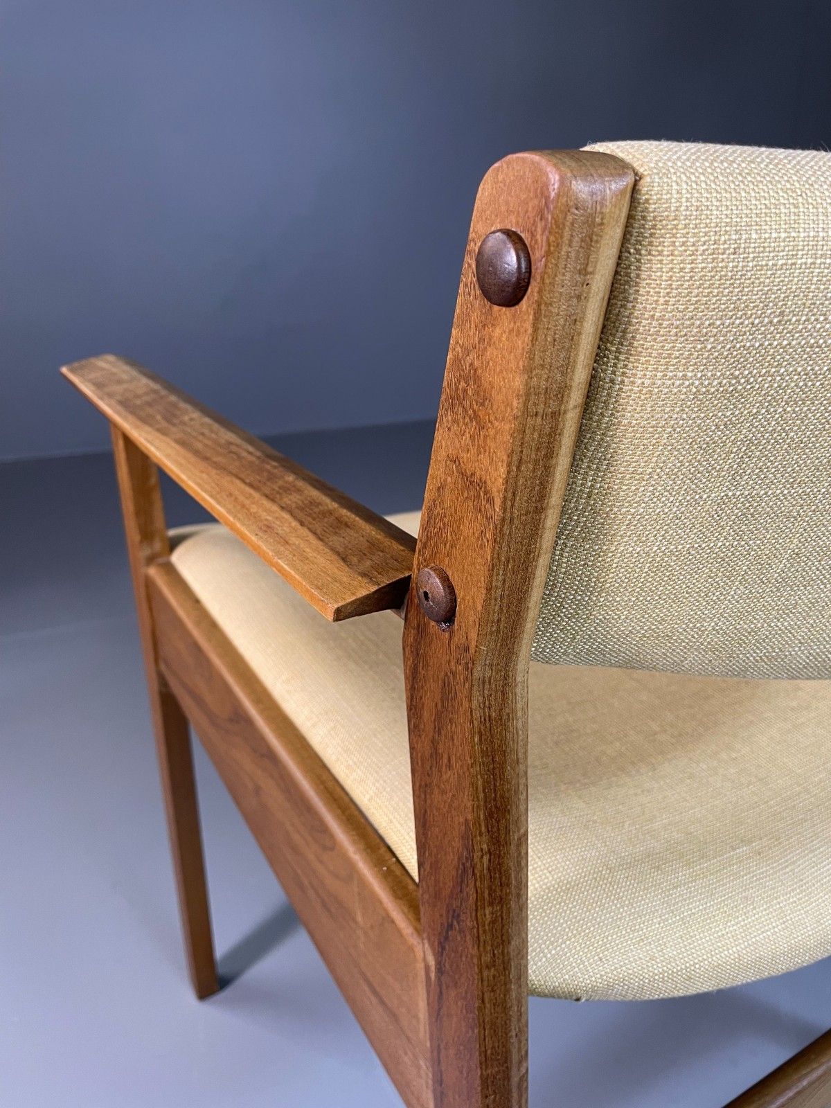 150.0 Vintage Mid Century Desk Elbow Chair Danish Teak Retro 1960s Eb06348 photo