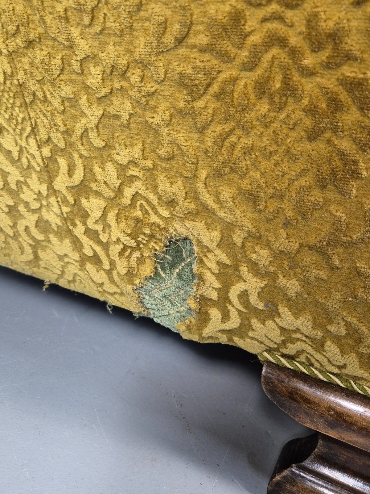 Antique Danish Floral Mustard Colour Armchair 1920s Wood Frame Eb08975 photo buy