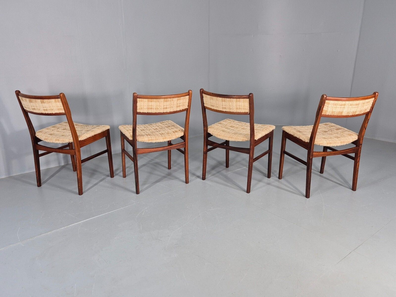 550.0 4 Vintage Midcentury Danish Dining Chairs Original 1970s Retro Eb12119 photo