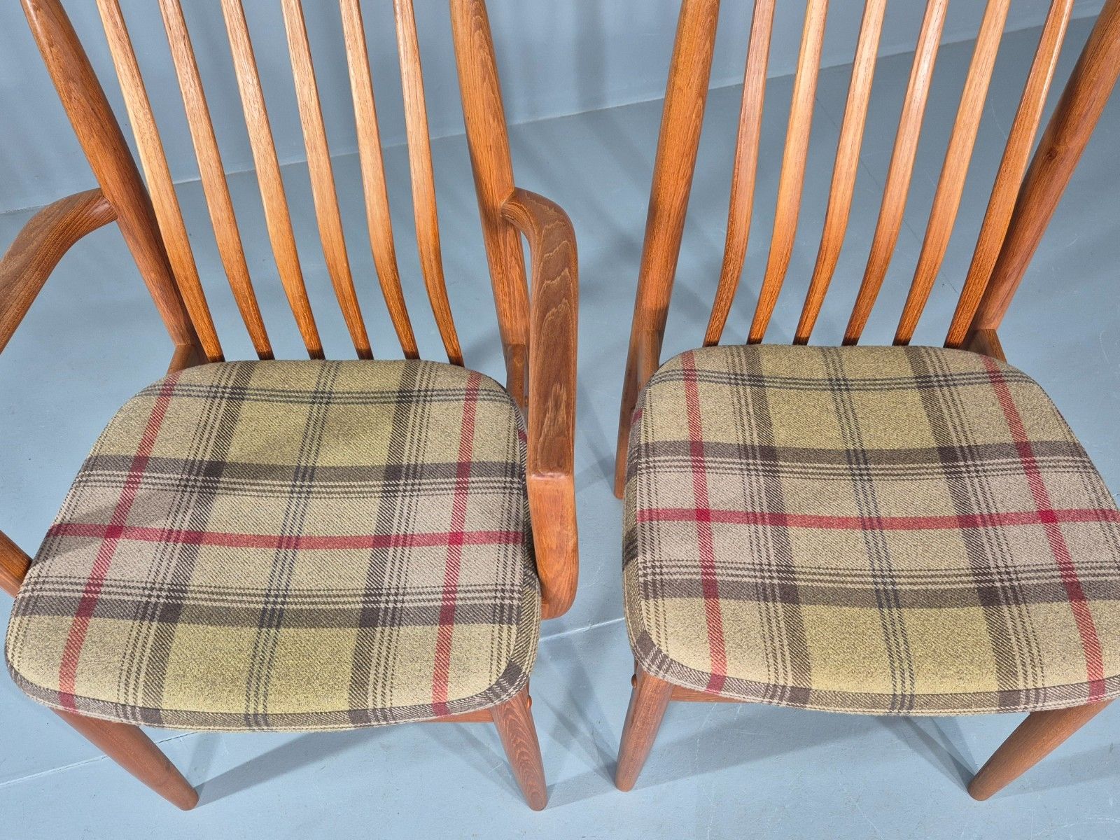 10 Vintage Mid Century Dining Chairs Teak Frame Benny Linden Design 70s Eb12165 photo buy