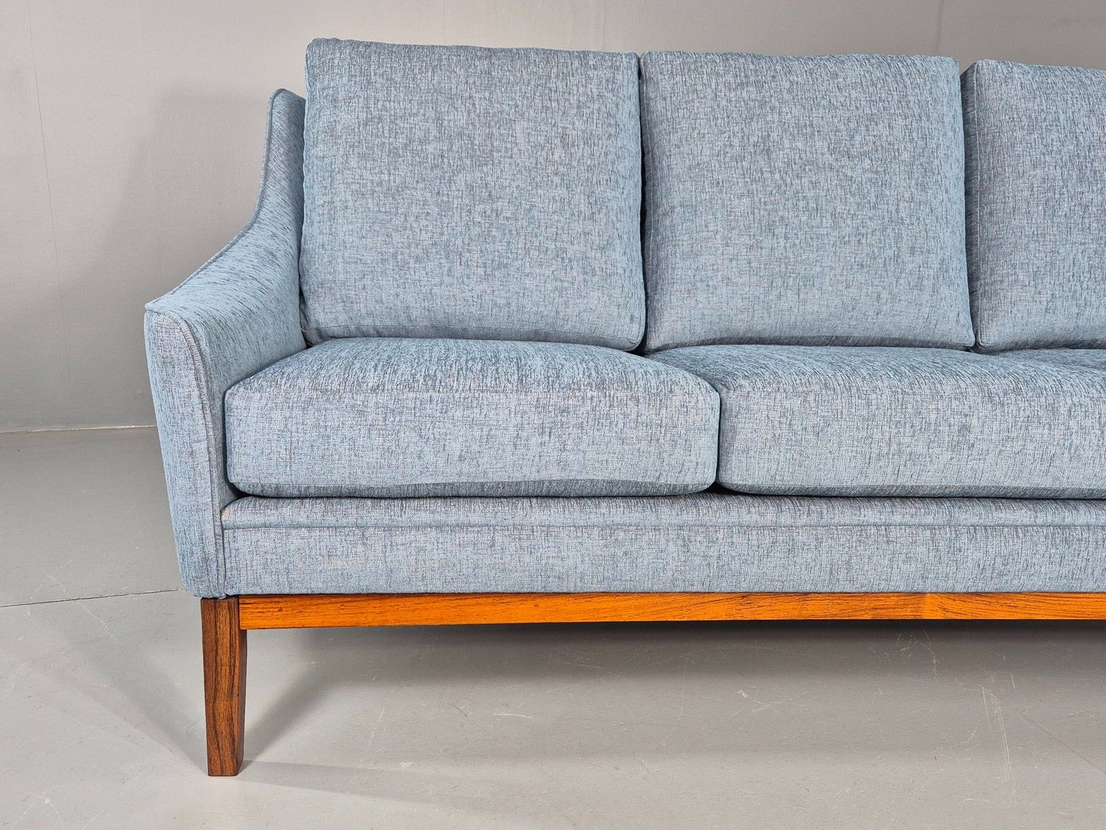 Vintage Danish 3 Seater Sofa New Upholstery 1960s Retro Mid Century Eb12171 photo for sale