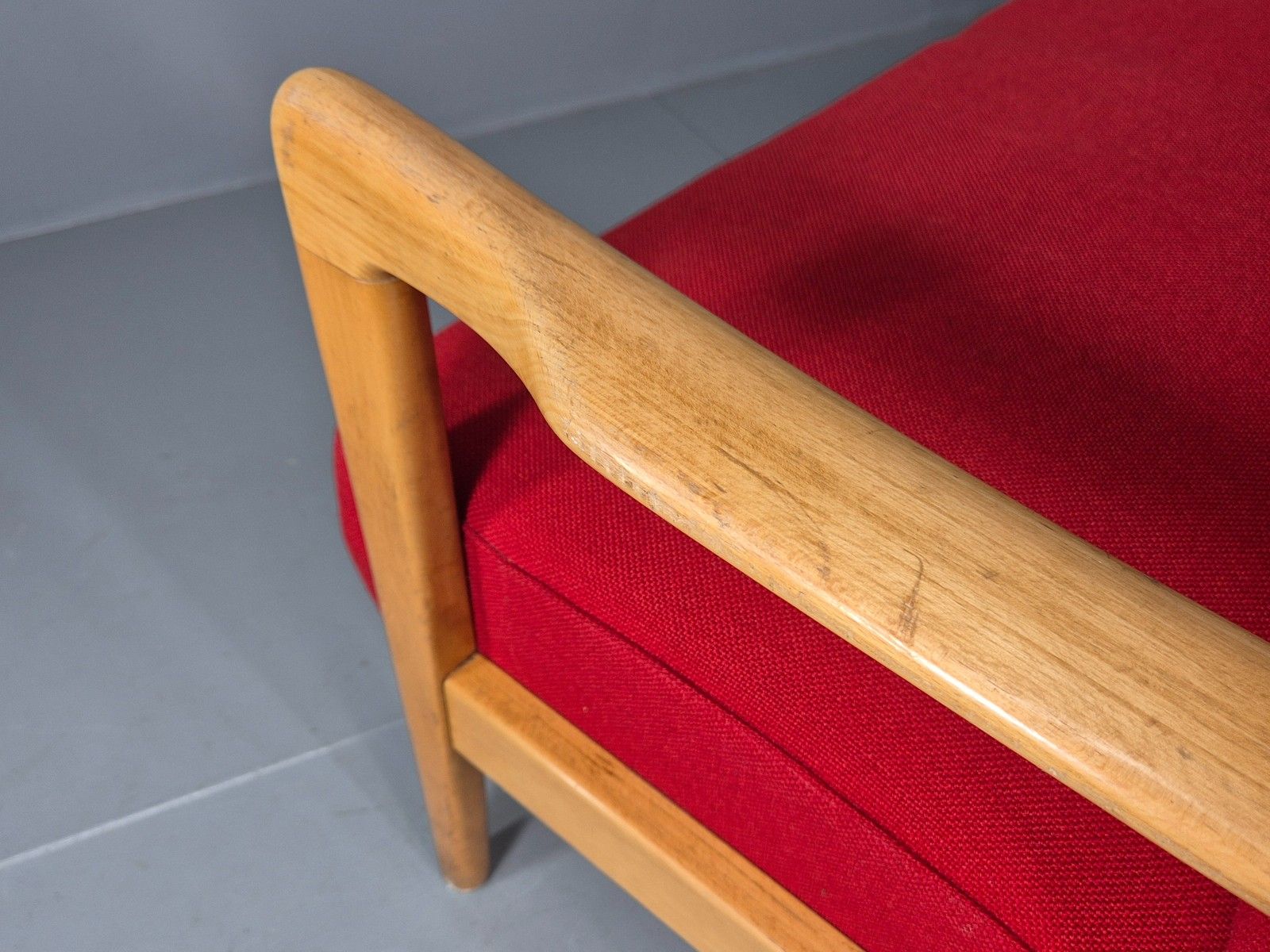 photo buy Vintage Mid Century Two Seater Sofa Fritz Hansen 40s Soren Hansen Retro Eb12116