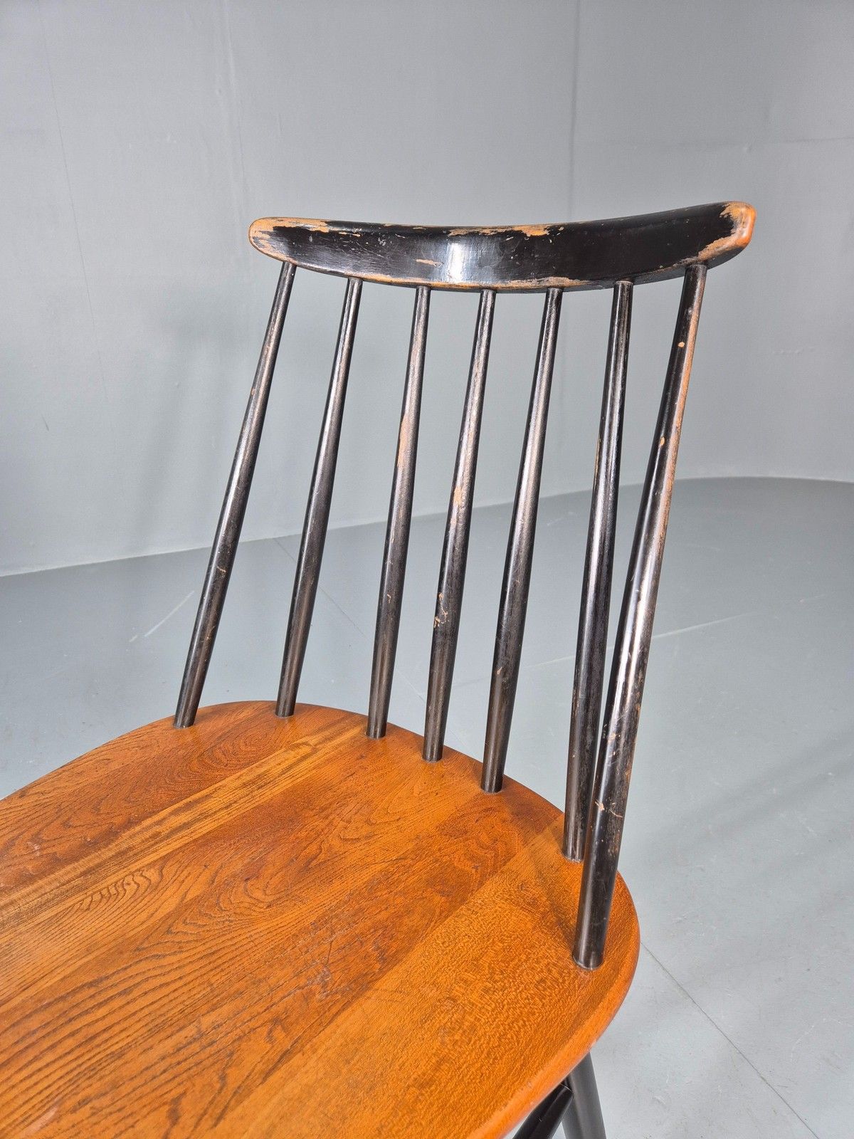 120.0 Vintage Ilmari Tapiovaara Fanett Chair Beech And Teak Retro Mcm 1950s Eb11602 photo