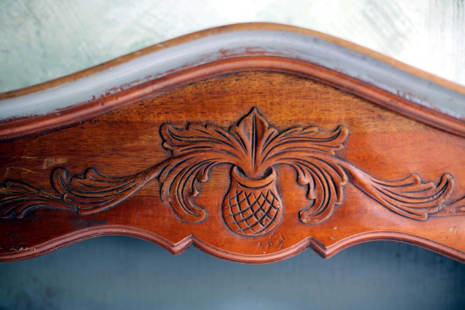 photo furniture Antique French Wooden Shelves Wall 3 Tier Shelf Unit Vintage Painted Distressed Wall Book Case