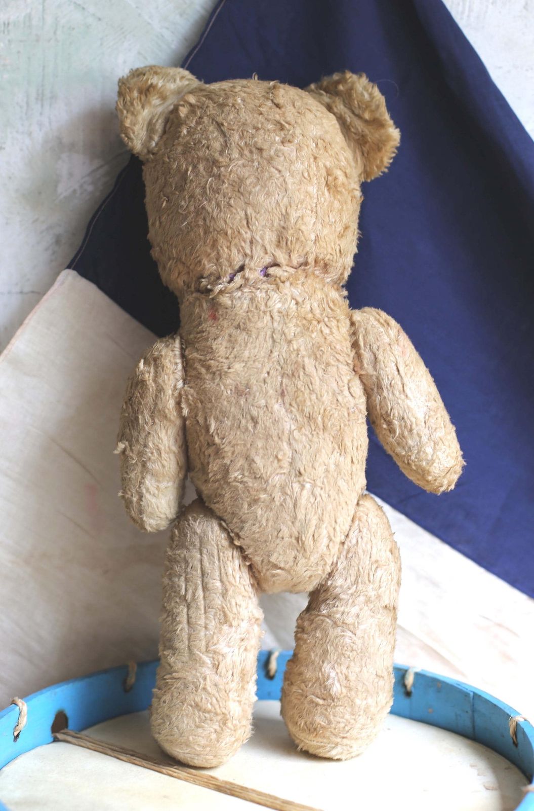 Antique Teddy Bear Old French Childs Jointed Mohair Stuffed Toy Bear photo for sale
