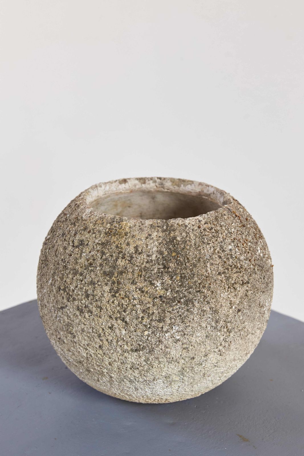 Mid Century French Concrete Ball Planters, C1950 (Individually Priced) photo vintage