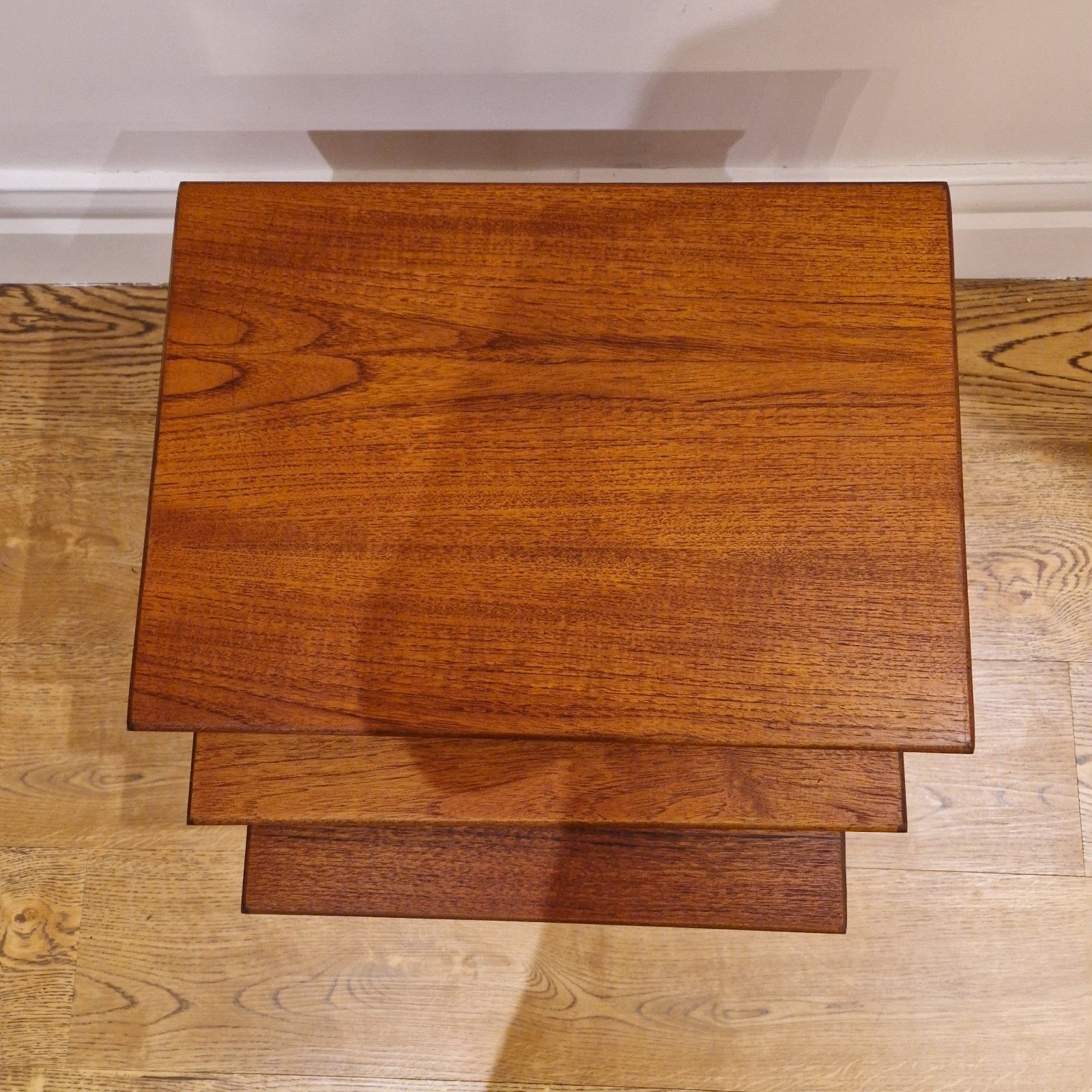 Mid Century Teak Nest Of Tables – Restored – Vintage 1960s / 70s photo 165.0