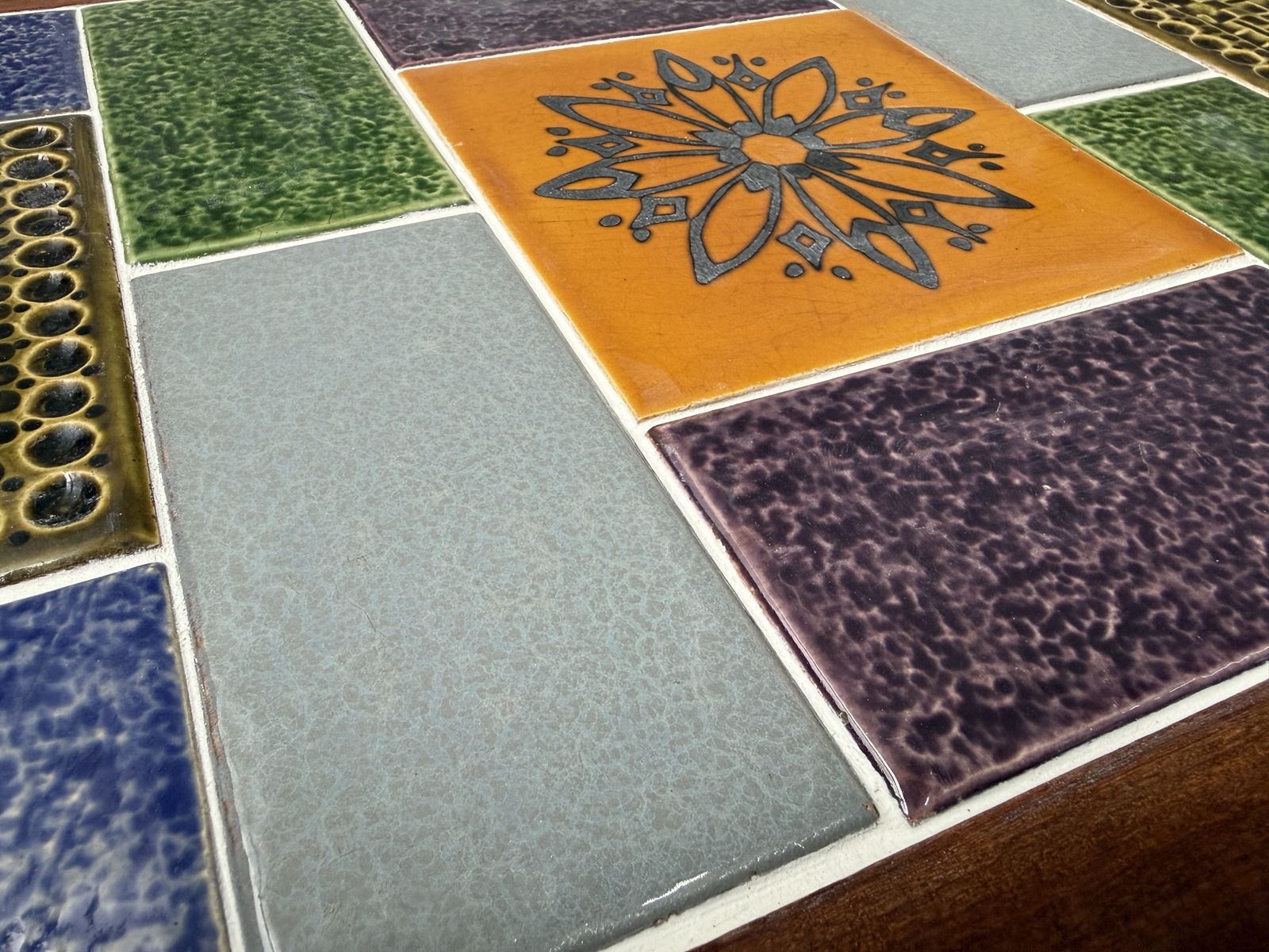 Mid Century Tile Top Coffee Table   Tiles   Clark / Malkin Johnson / Heals C1965 photo 429.99