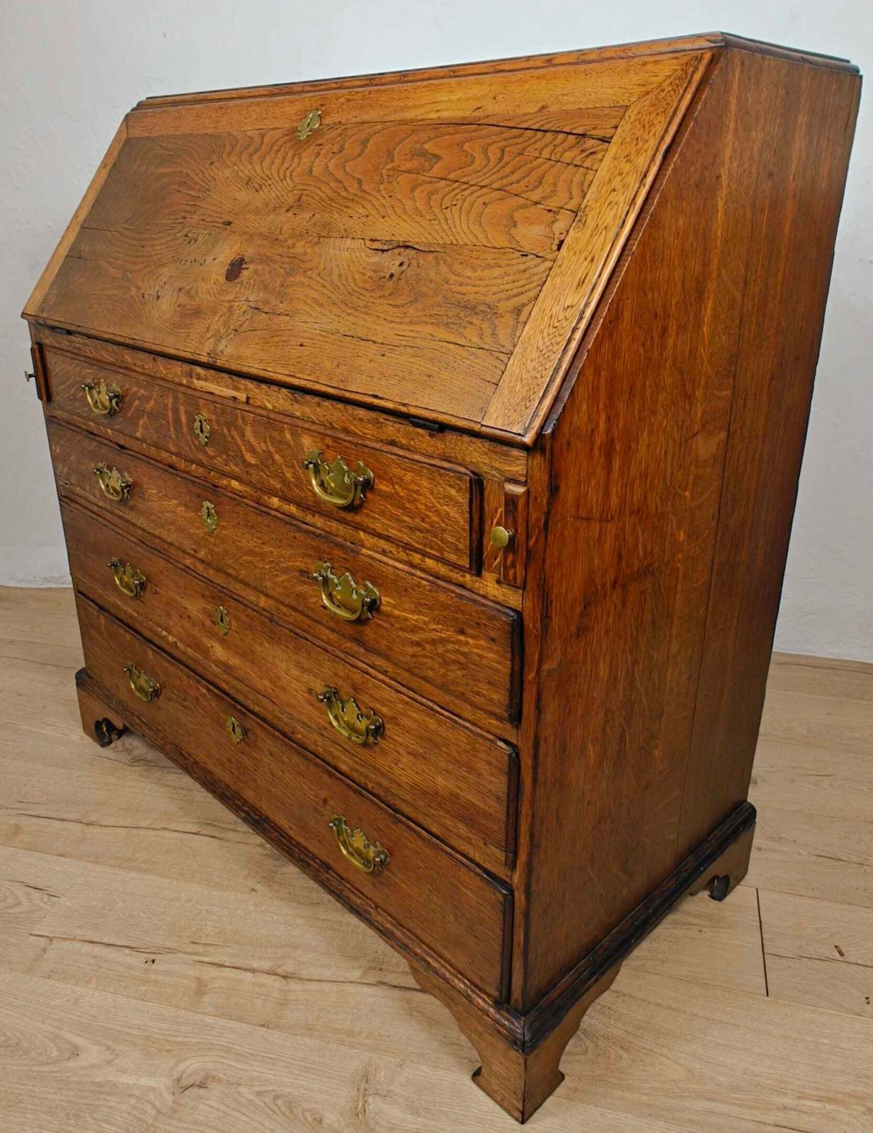 George III Writing Bureau Desk Oak 18thc Antique English photo for sale
