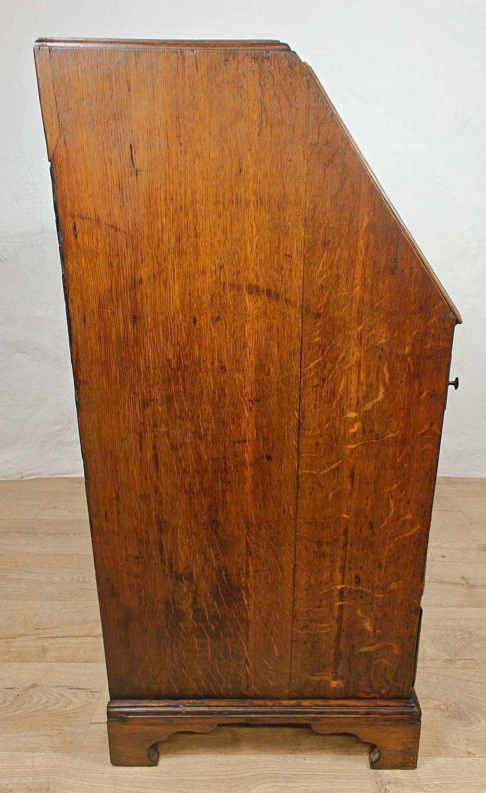 photo vintage George III Writing Bureau Desk Oak 18thc Antique English