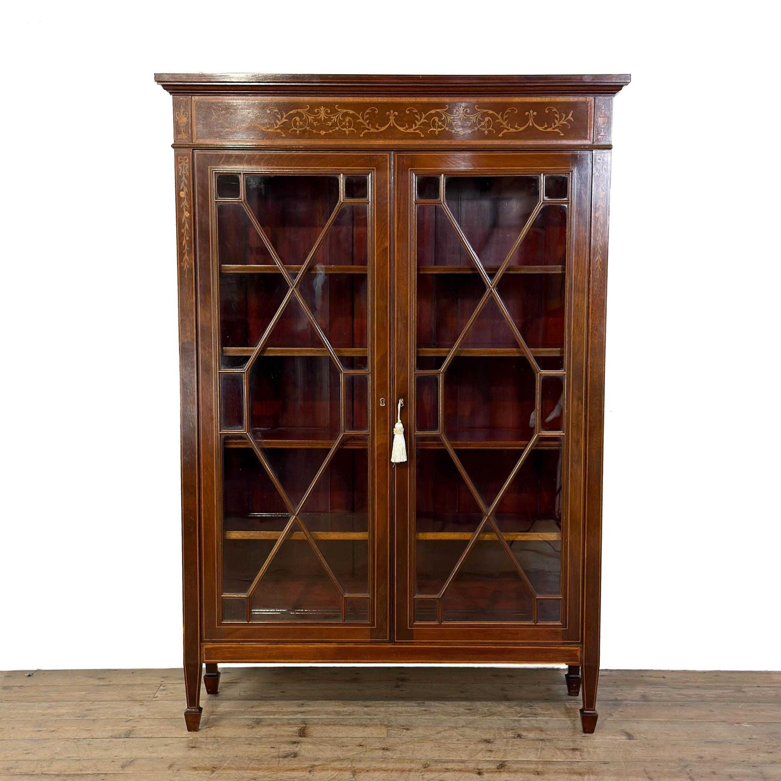 Antique Inlaid Mahogany Display Cabinet | Antiques | Antique Cabinet | Antique Storage | Display Cabinet (M 6880)