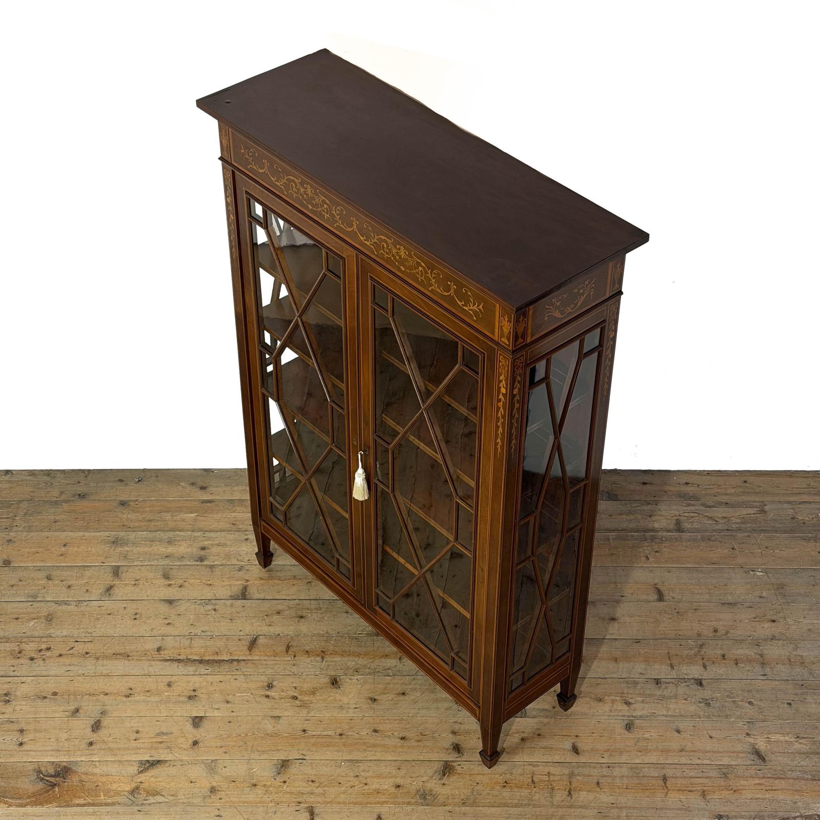 Antique Inlaid Mahogany Display Cabinet | Antiques | Antique Cabinet | Antique Storage | Display Cabinet (M 6880) photo for sale