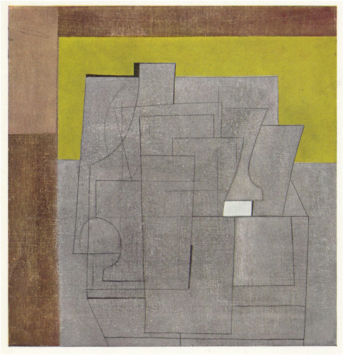 Hoogwaardige ingelijste lithografische print van Ben Nicholson, 1962 photo furniture